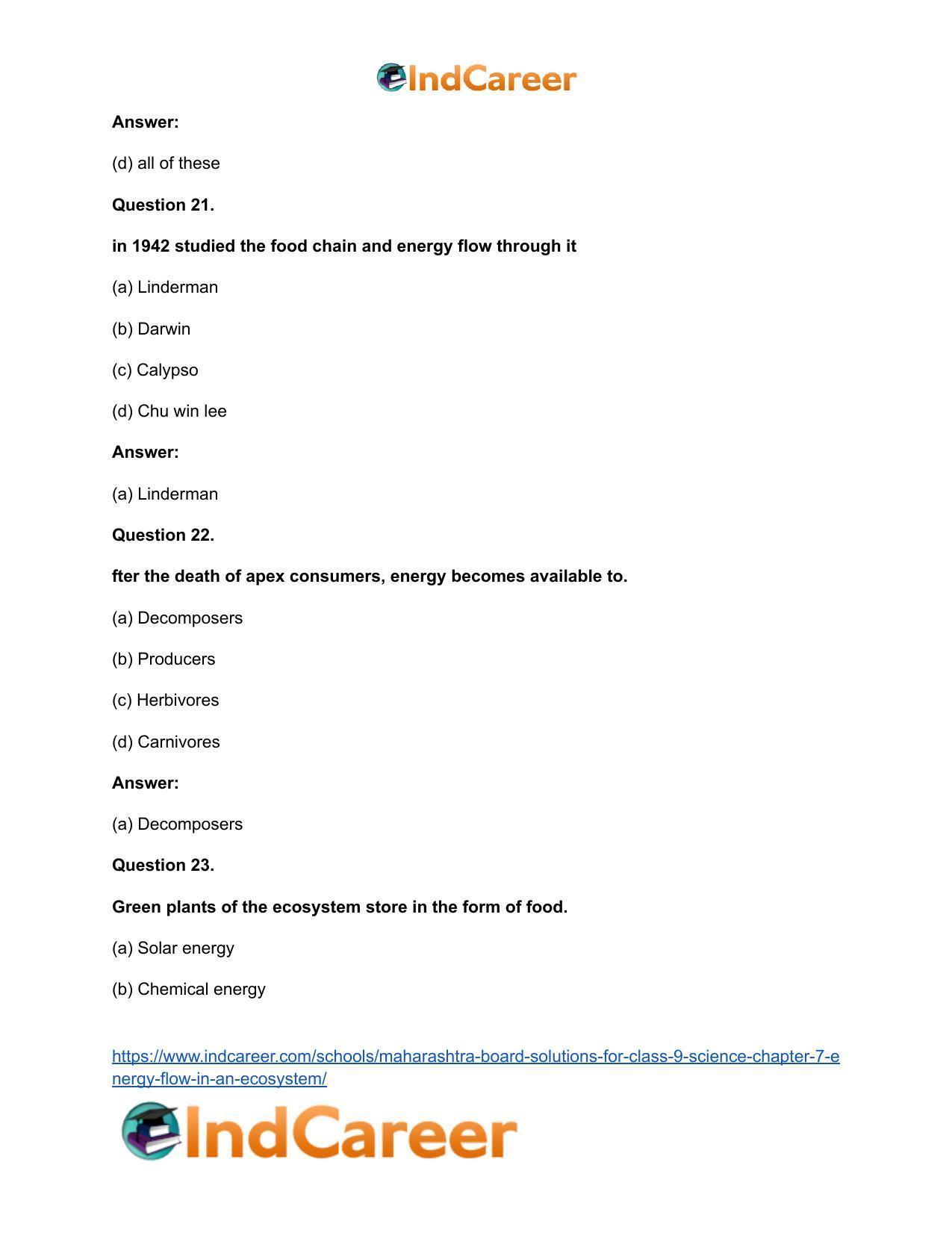 Maharashtra Board Solutions for Class 9- Science: Chapter 7- Energy Flow in an Ecosystem - Page 18