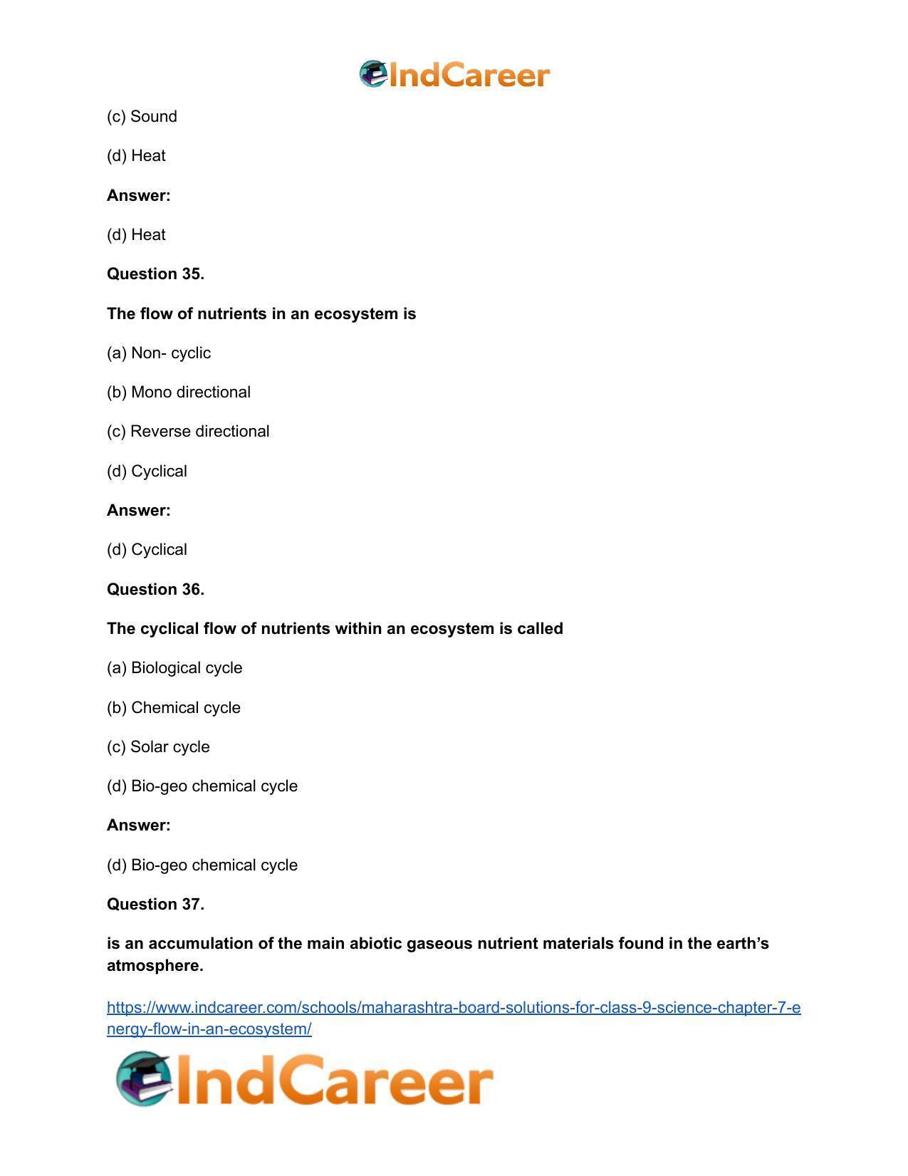 Maharashtra Board Solutions for Class 9- Science: Chapter 7- Energy Flow in an Ecosystem - Page 23