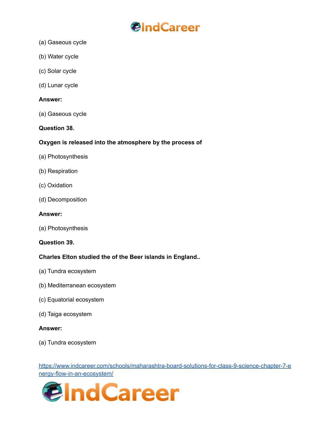 Maharashtra Board Solutions for Class 9- Science: Chapter 7- Energy Flow in an Ecosystem - Page 24
