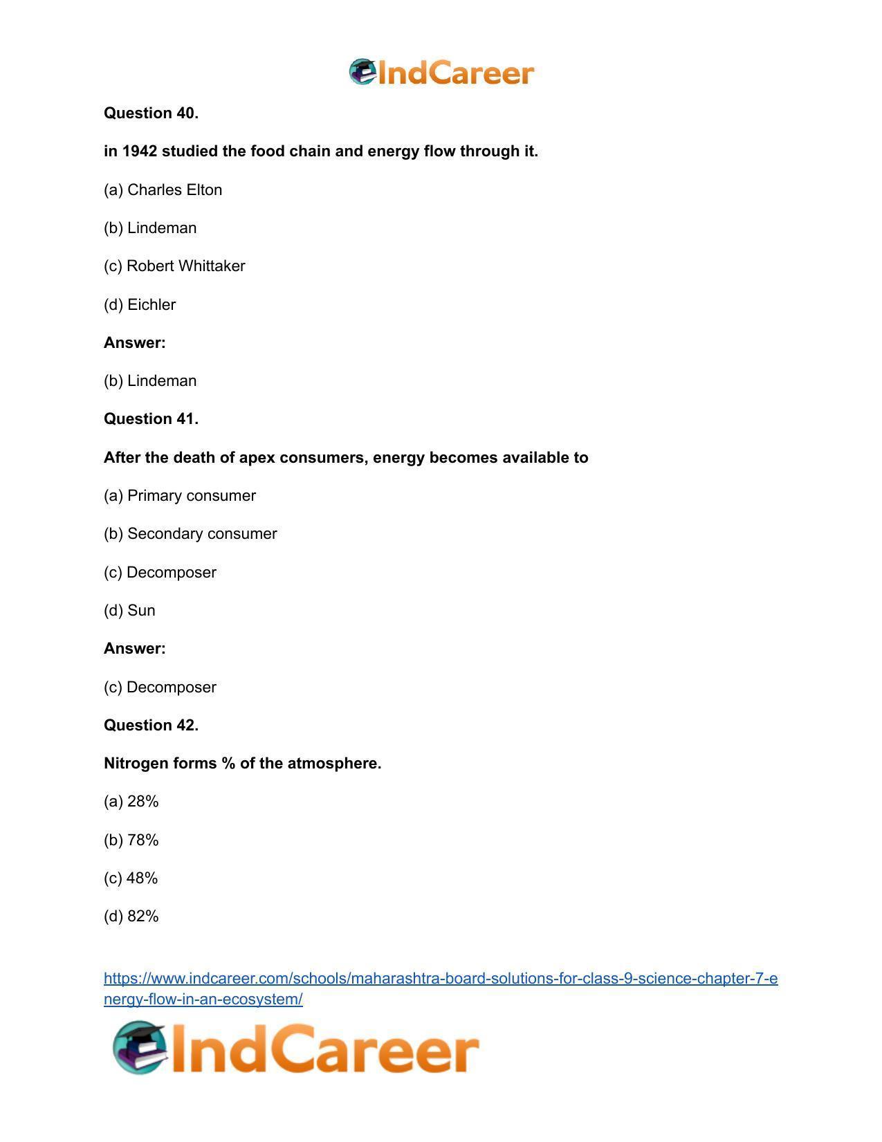 Maharashtra Board Solutions for Class 9- Science: Chapter 7- Energy Flow in an Ecosystem - Page 25