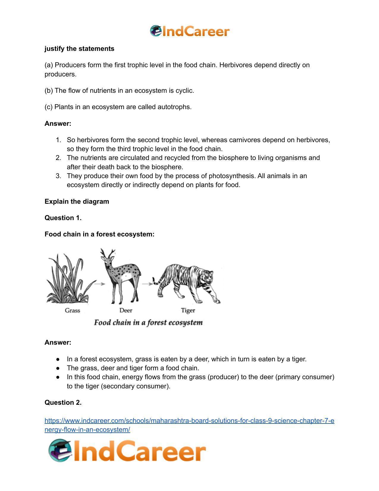 Maharashtra Board Solutions for Class 9- Science: Chapter 7- Energy Flow in an Ecosystem - Page 42