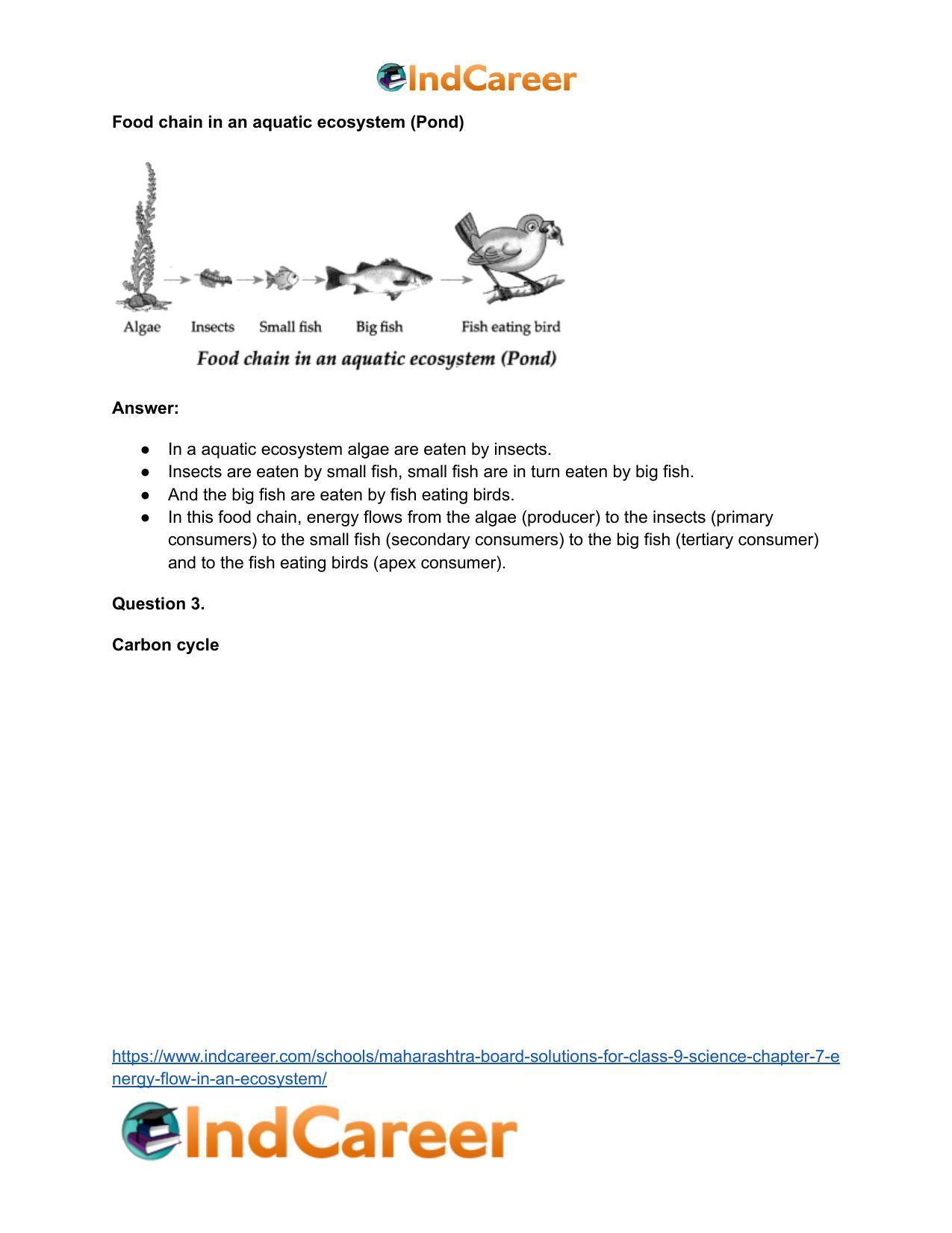 Maharashtra Board Solutions for Class 9- Science: Chapter 7- Energy Flow in an Ecosystem - Page 43