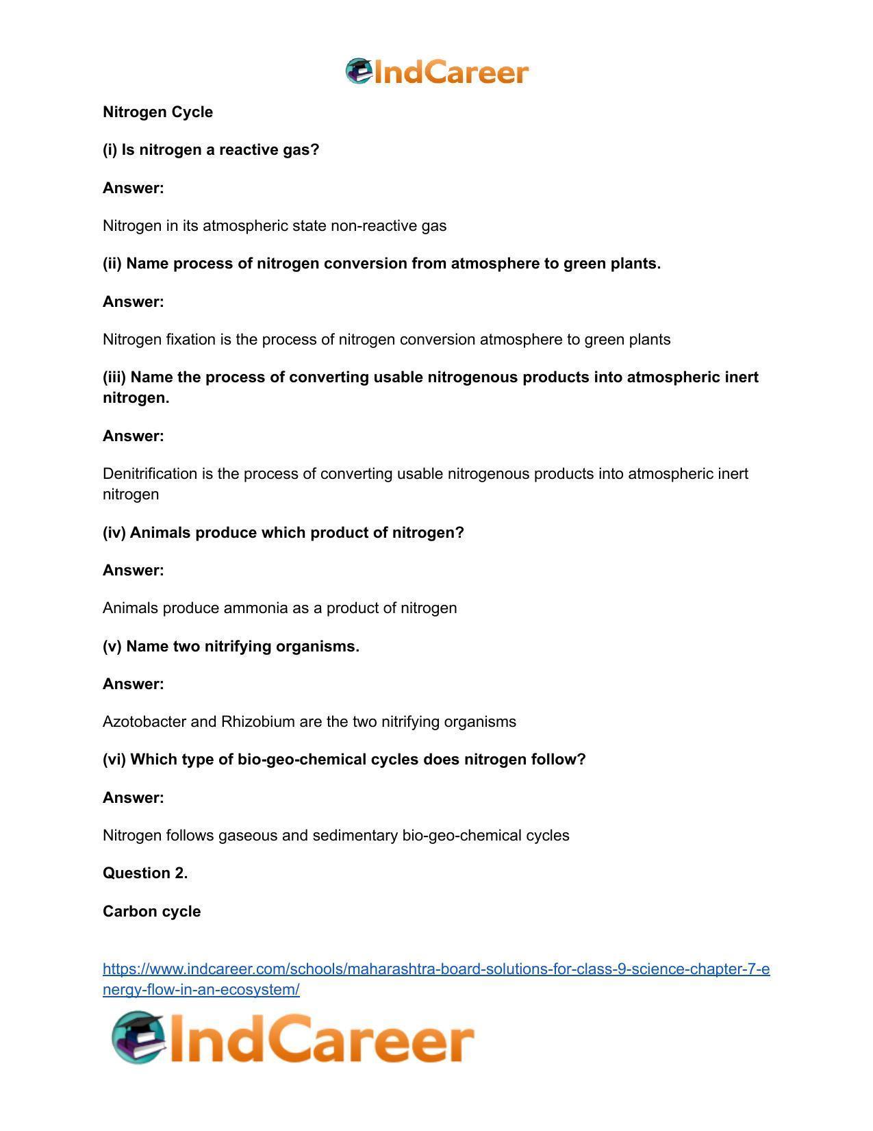 Maharashtra Board Solutions for Class 9- Science: Chapter 7- Energy Flow in an Ecosystem - Page 48