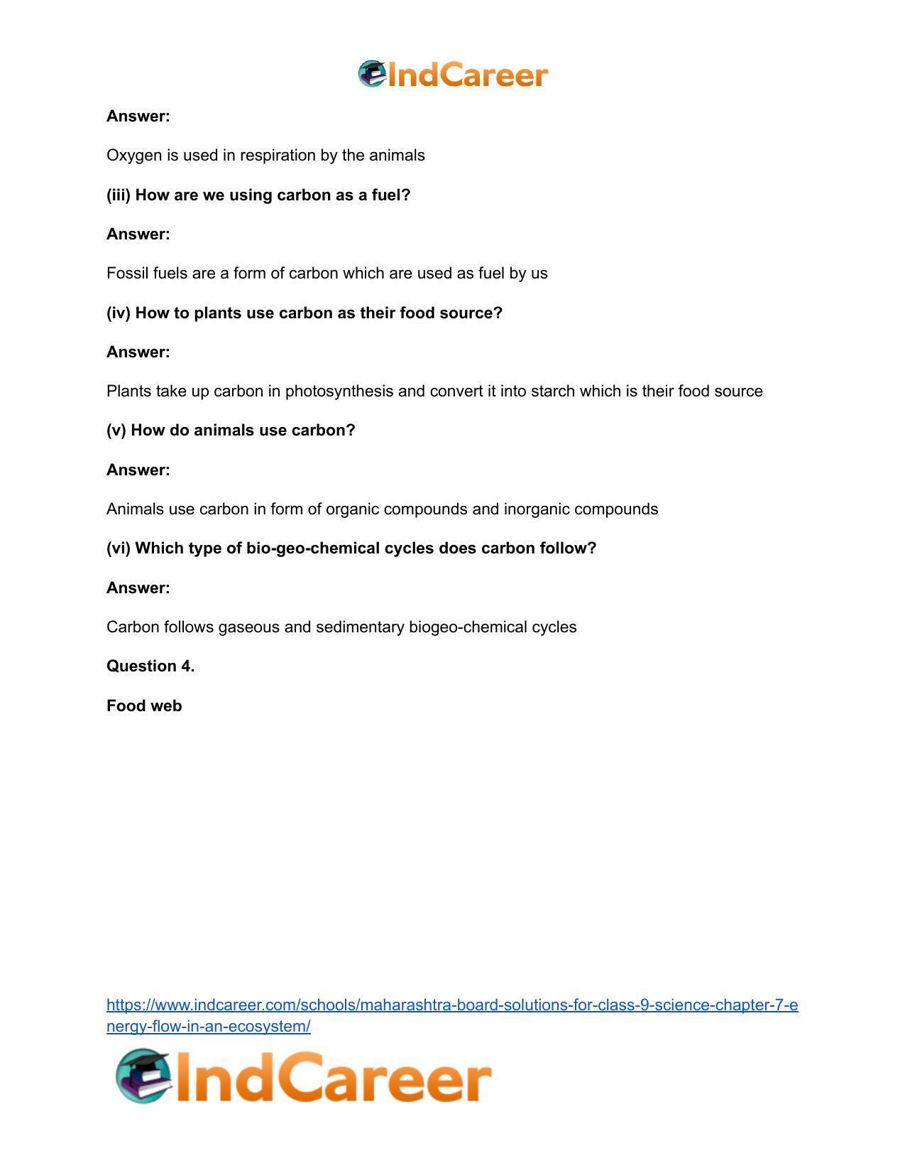 Maharashtra Board Solutions for Class 9- Science: Chapter 7- Energy Flow in an Ecosystem - Page 51