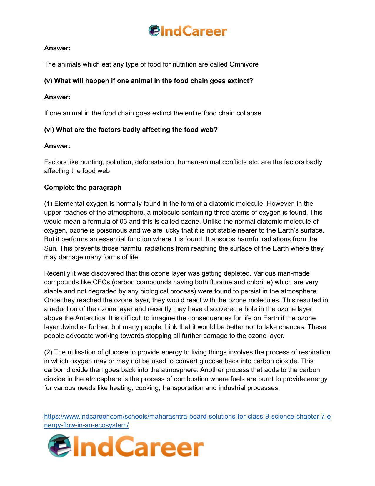 Maharashtra Board Solutions for Class 9- Science: Chapter 7- Energy Flow in an Ecosystem - Page 53