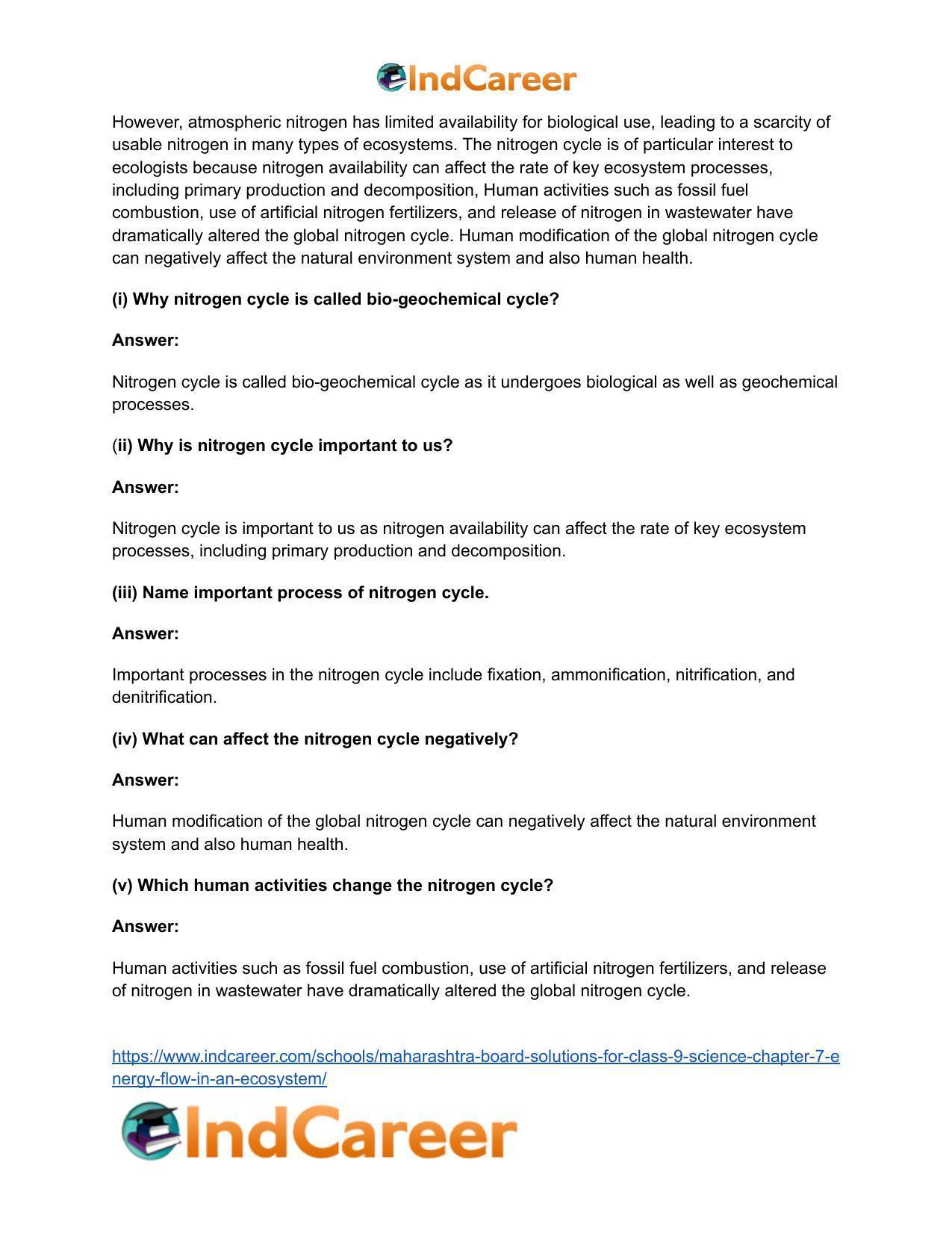 Maharashtra Board Solutions for Class 9- Science: Chapter 7- Energy Flow in an Ecosystem - Page 55