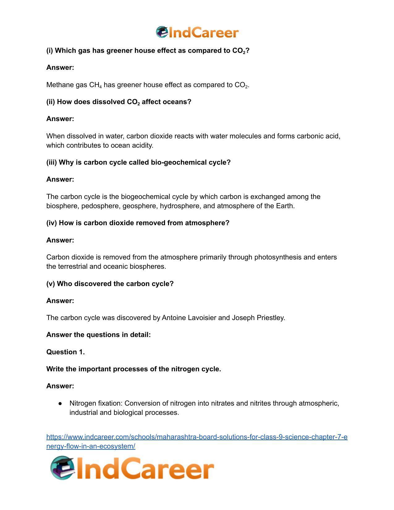 Maharashtra Board Solutions for Class 9- Science: Chapter 7- Energy Flow in an Ecosystem - Page 58