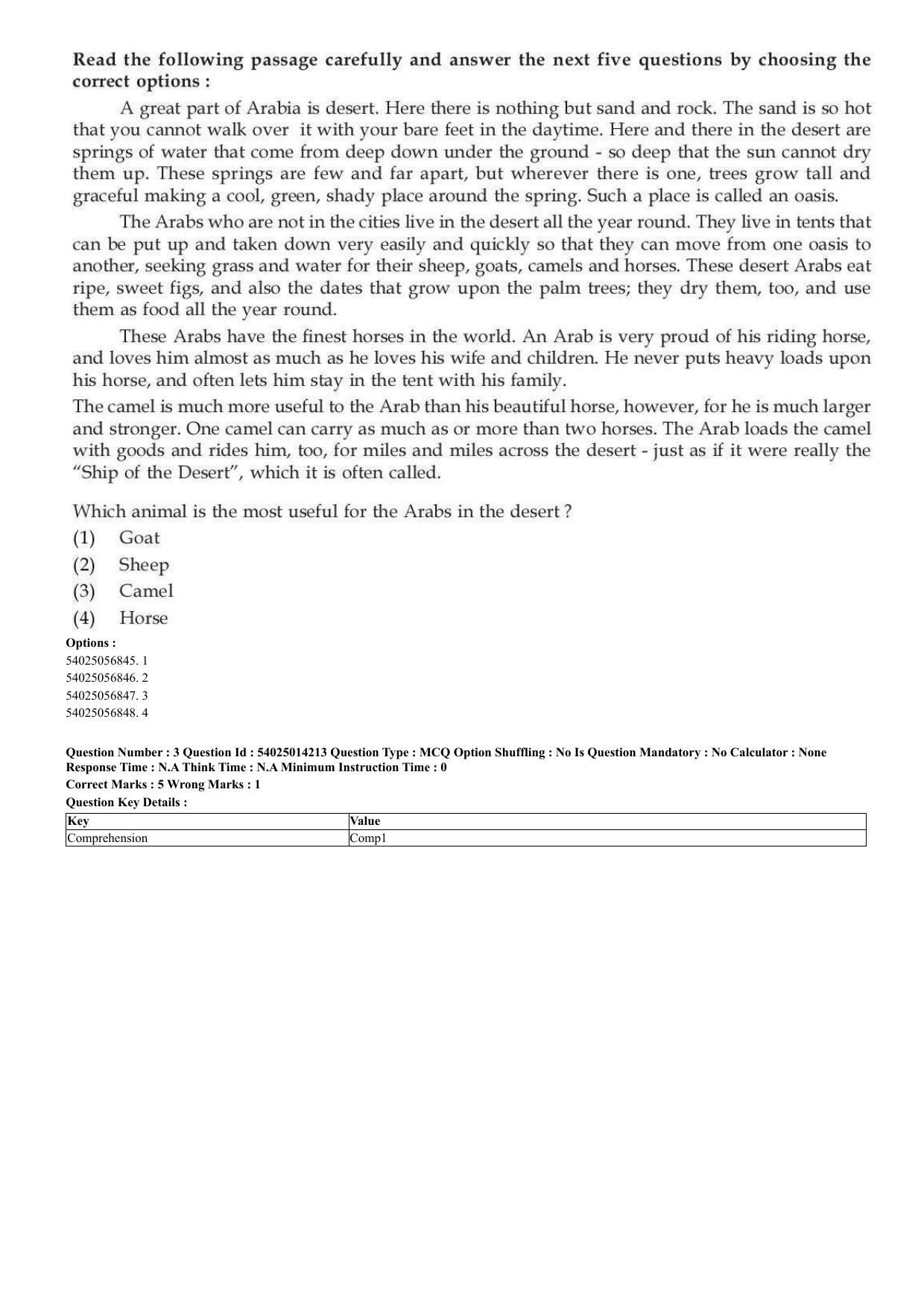 CUET 2023 Domestic Shift 2 Question Paper - 7 June 2023 - Page 3