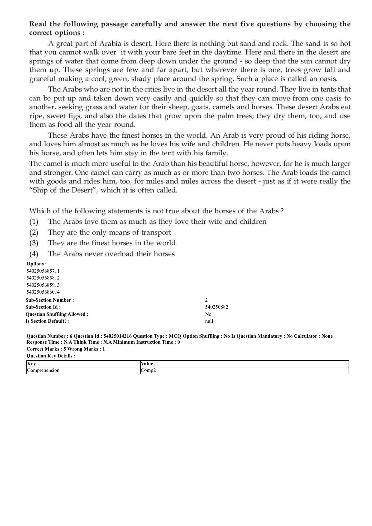 CUET 2023 Domestic Shift 2 Question Paper - 7 June 2023 - Page 6