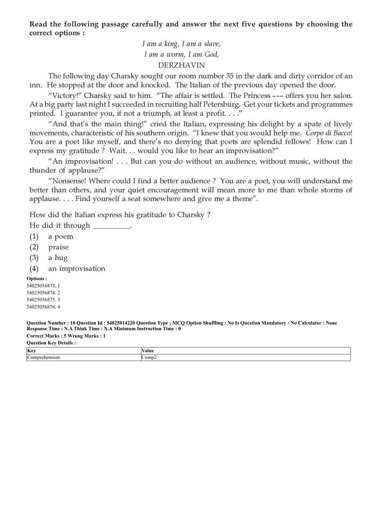 CUET 2023 Domestic Shift 2 Question Paper - 7 June 2023 - Page 10