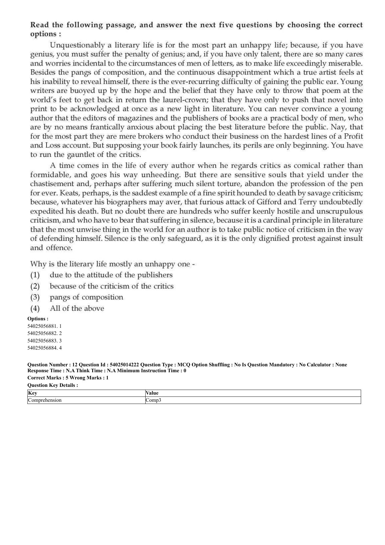 CUET 2023 Domestic Shift 2 Question Paper - 7 June 2023 - Page 12