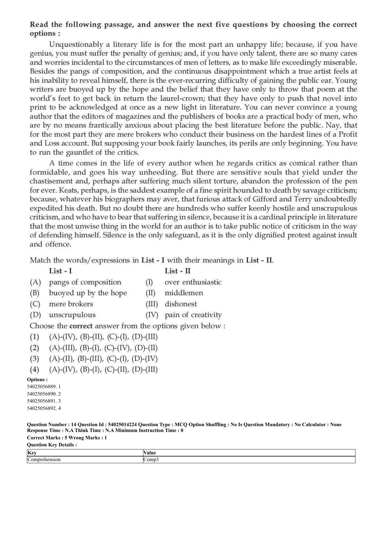 CUET 2023 Domestic Shift 2 Question Paper - 7 June 2023 - Page 14
