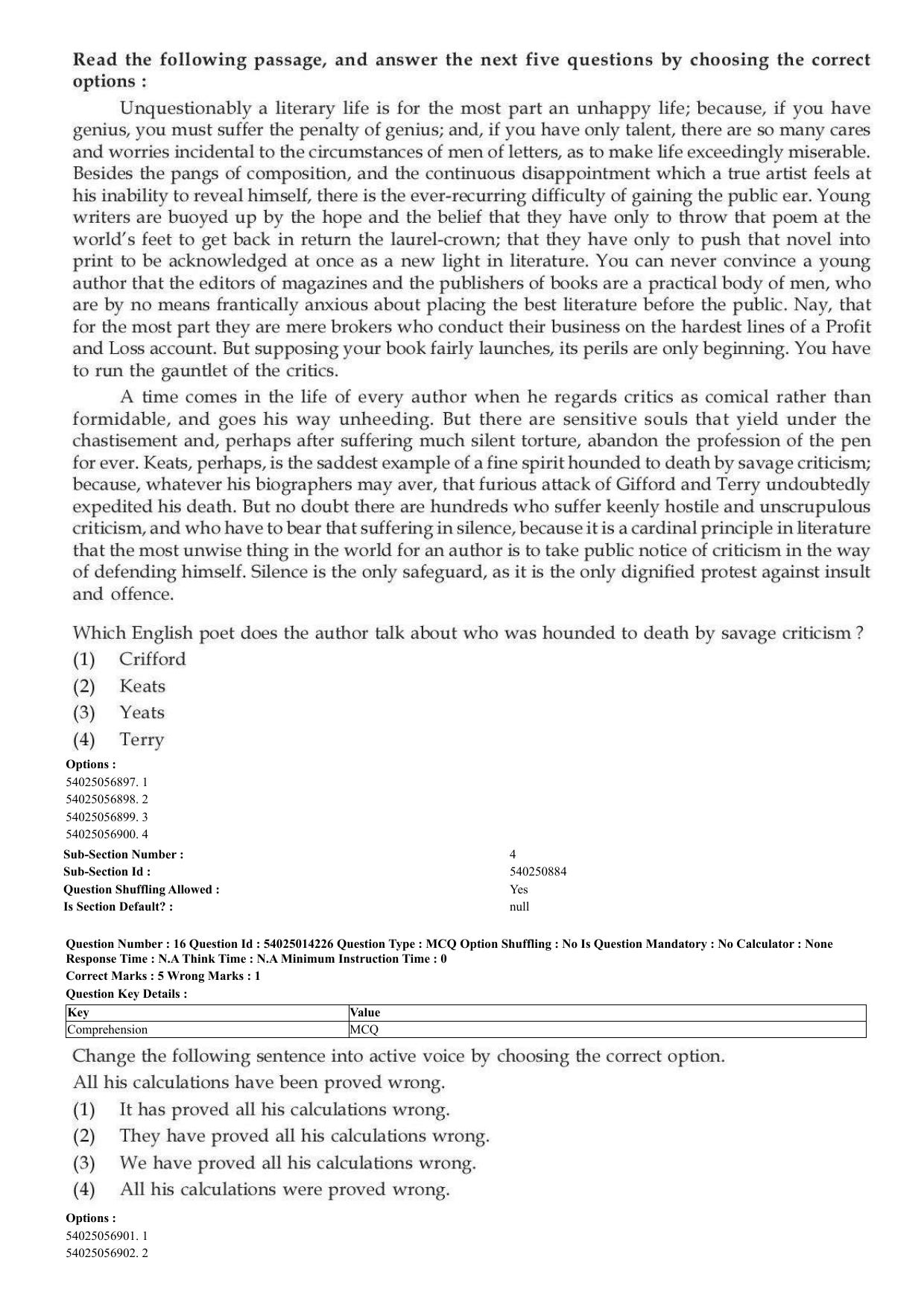 CUET 2023 Domestic Shift 2 Question Paper - 7 June 2023 - Page 16