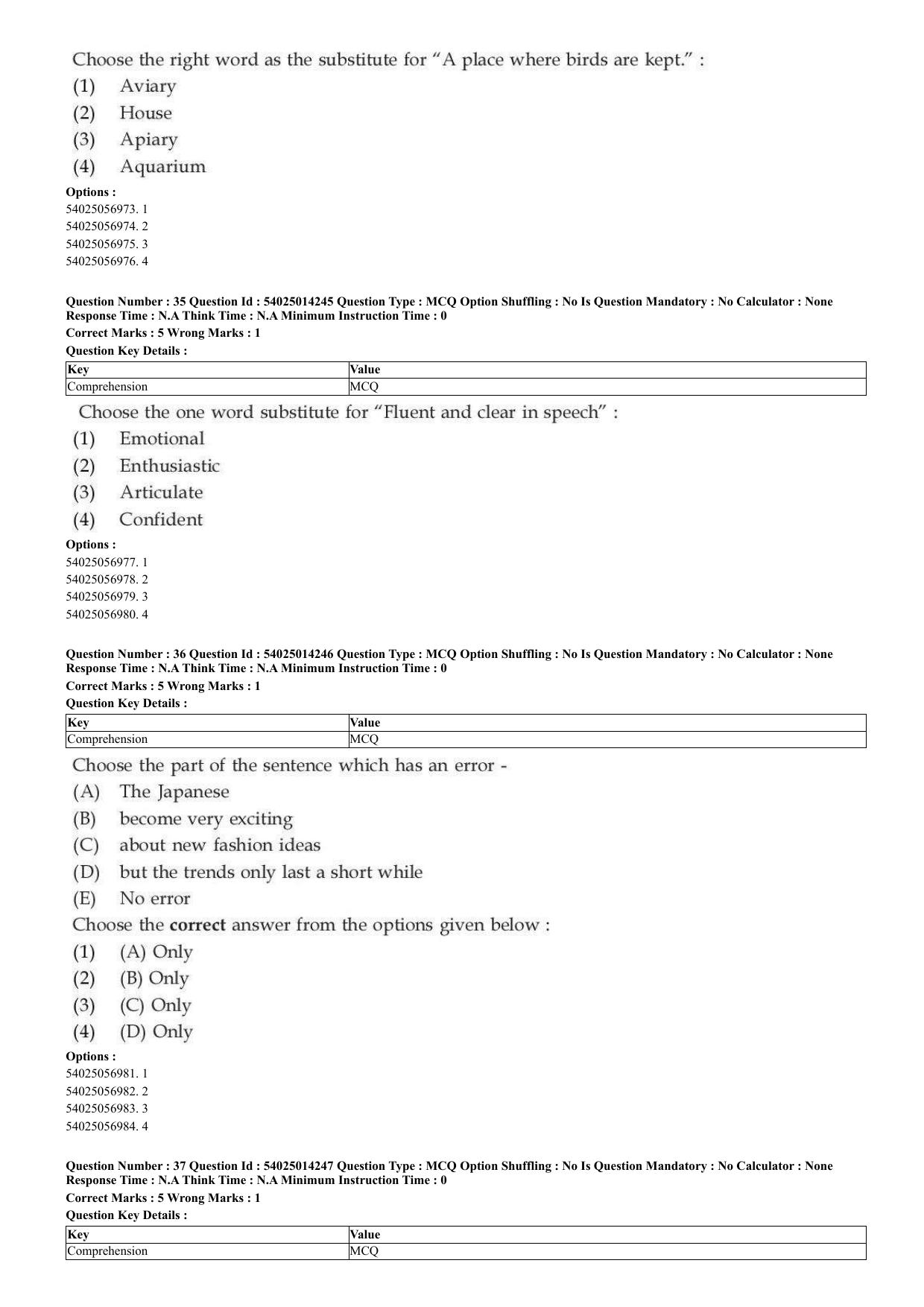 CUET 2023 Domestic Shift 2 Question Paper - 7 June 2023 - Page 23