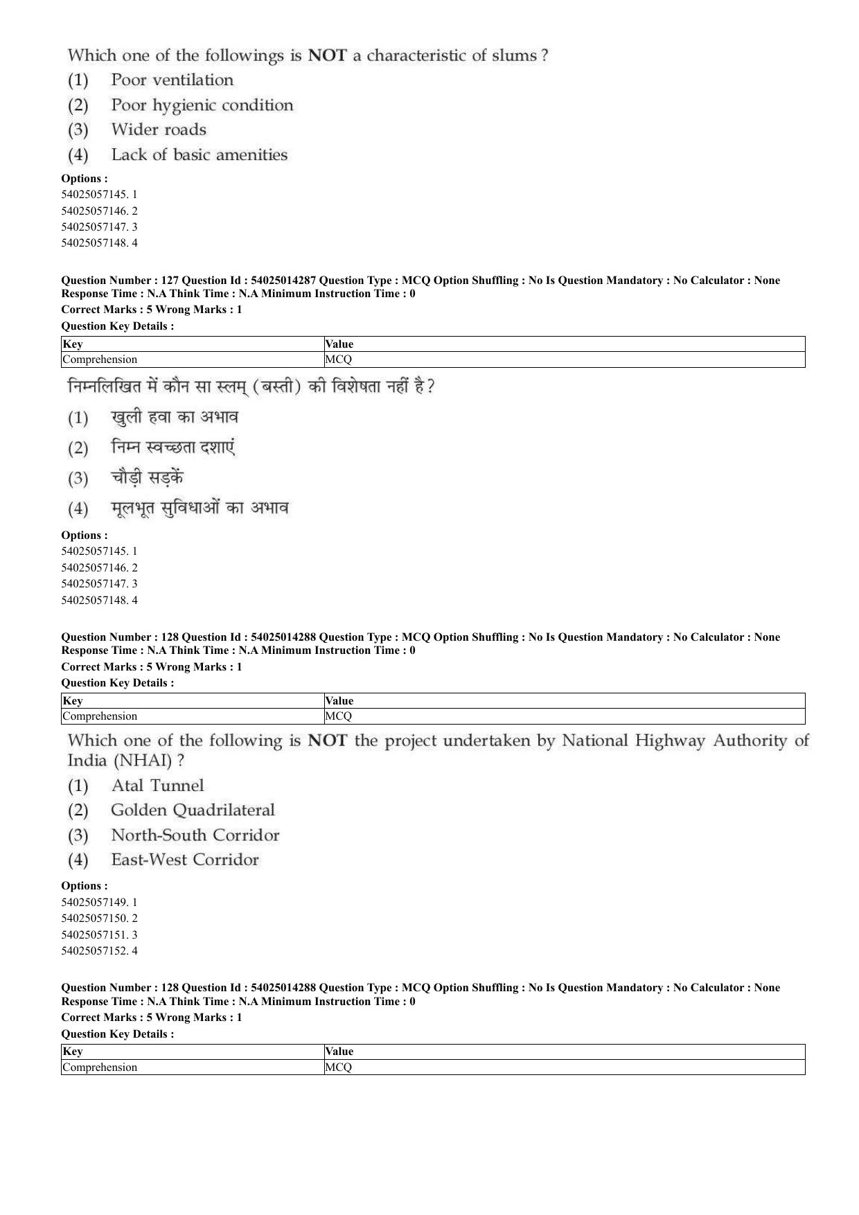 CUET 2023 Domestic Shift 2 Question Paper - 7 June 2023 - Page 94