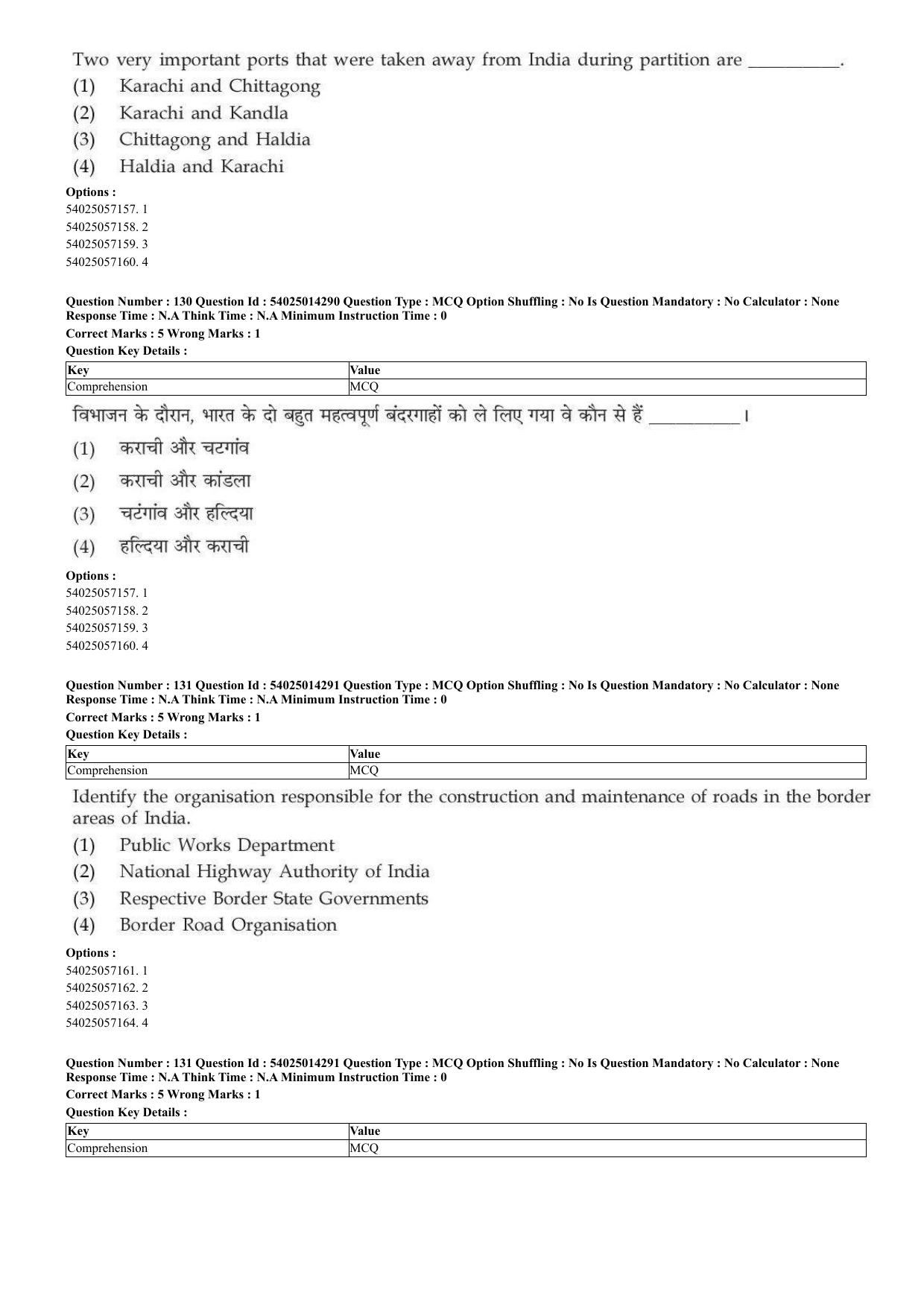 CUET 2023 Domestic Shift 2 Question Paper - 7 June 2023 - Page 96