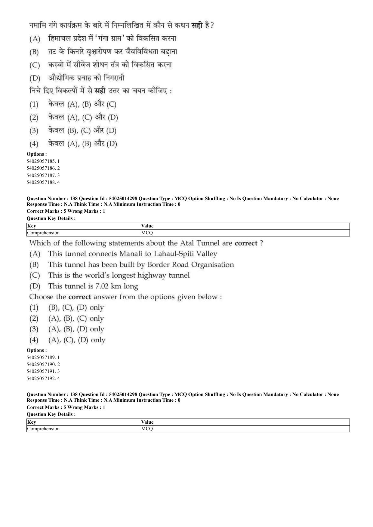 CUET 2023 Domestic Shift 2 Question Paper - 7 June 2023 - Page 102