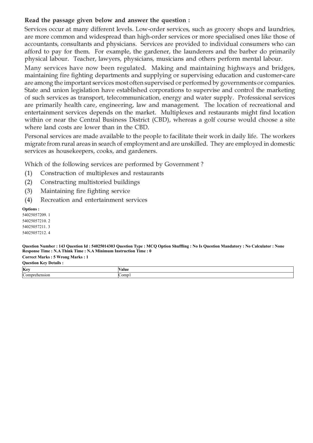 CUET 2023 Domestic Shift 2 Question Paper - 7 June 2023 - Page 110