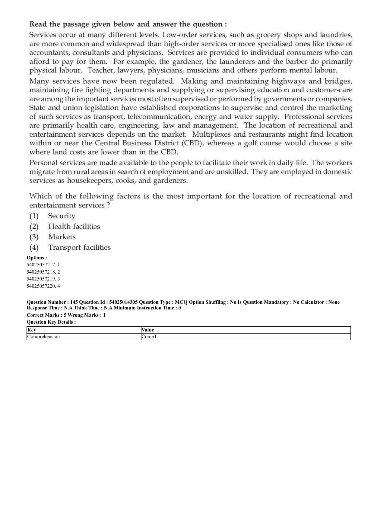 CUET 2023 Domestic Shift 2 Question Paper - 7 June 2023 - Page 114