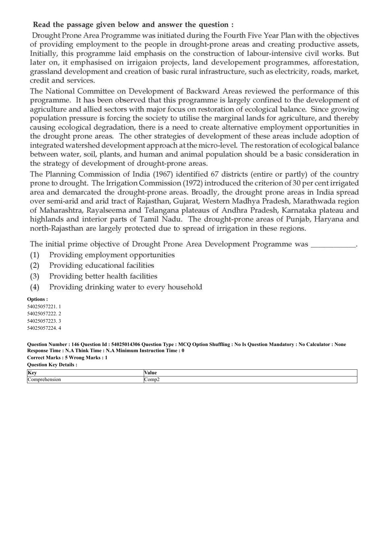 CUET 2023 Domestic Shift 2 Question Paper - 7 June 2023 - Page 116