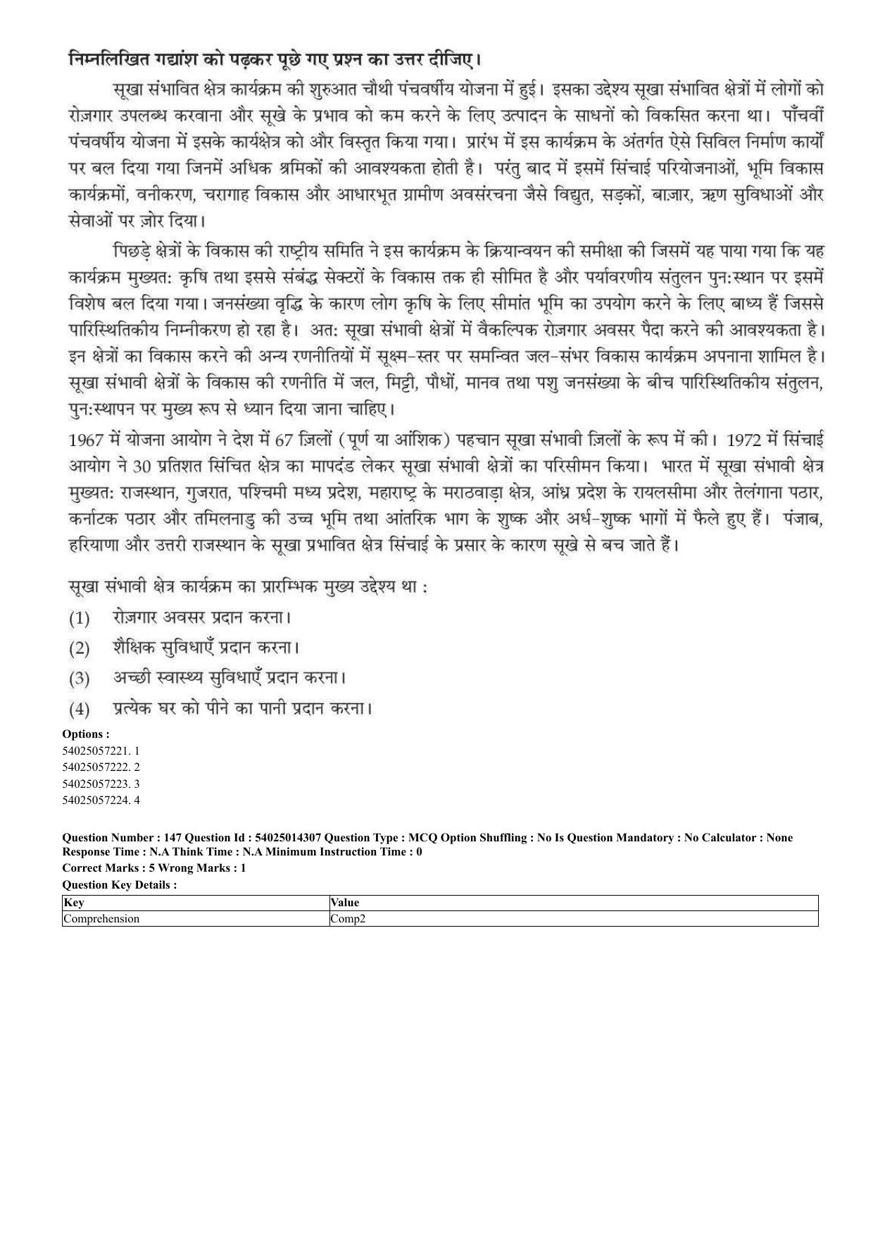 CUET 2023 Domestic Shift 2 Question Paper - 7 June 2023 - Page 117