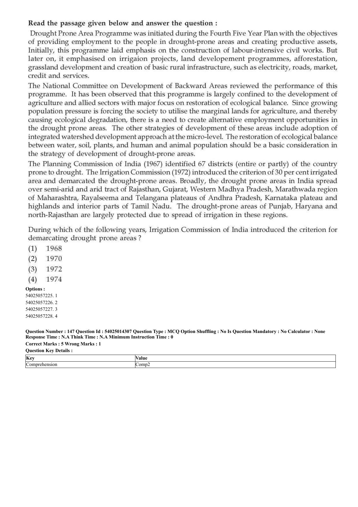 CUET 2023 Domestic Shift 2 Question Paper - 7 June 2023 - Page 118