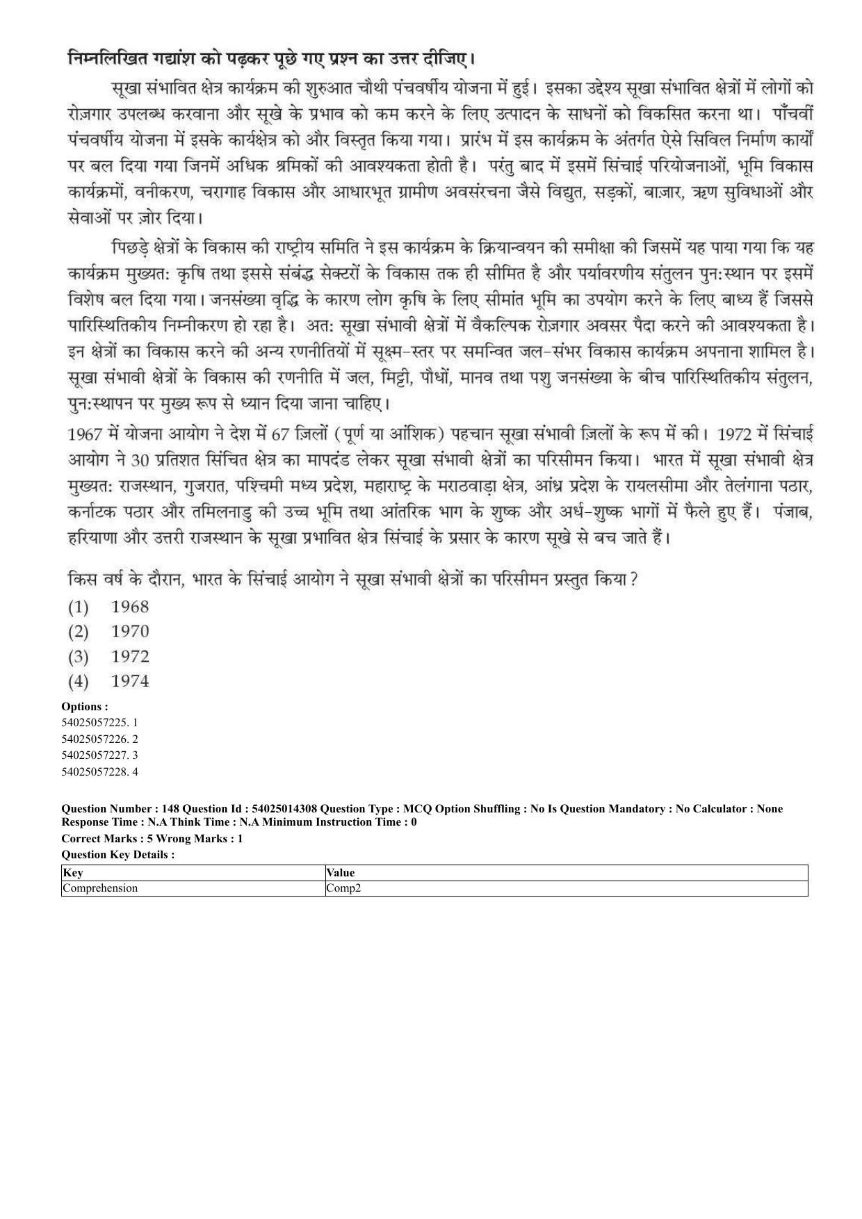 CUET 2023 Domestic Shift 2 Question Paper - 7 June 2023 - Page 119