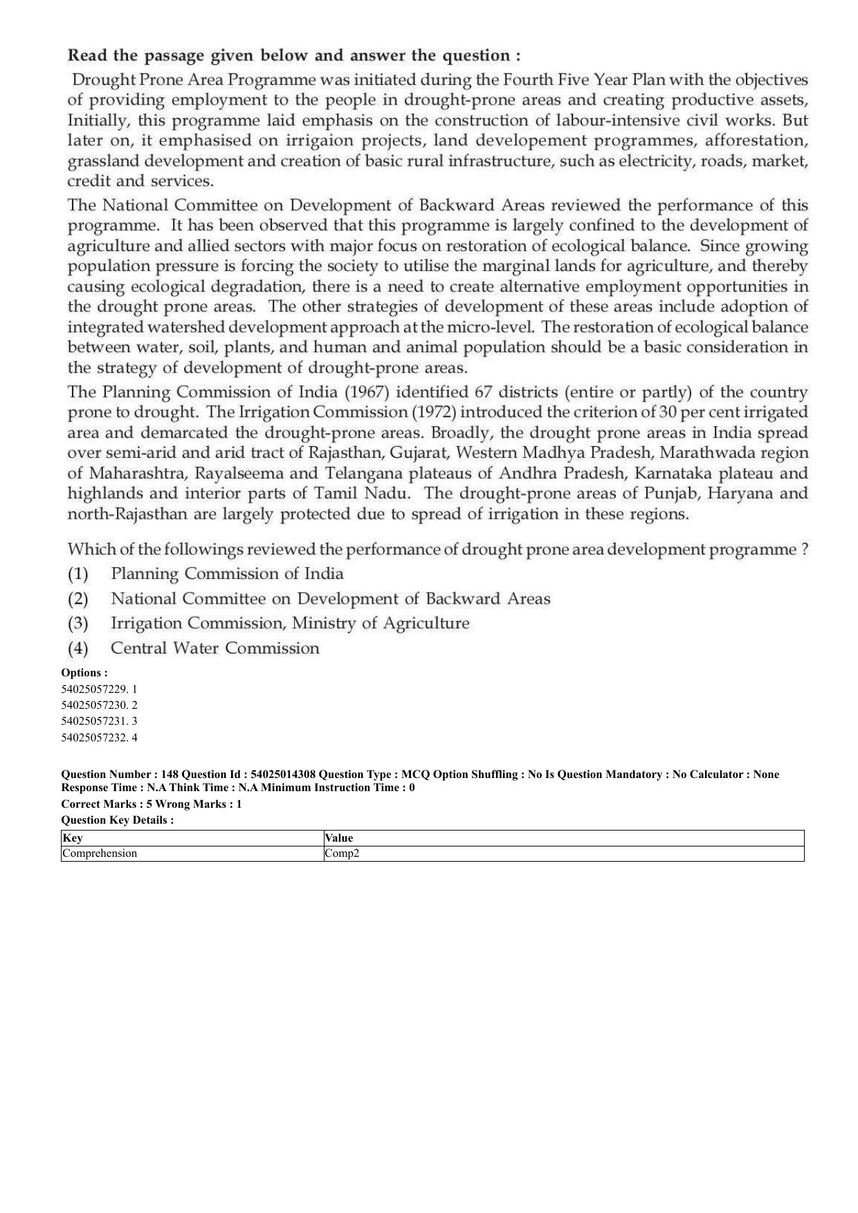CUET 2023 Domestic Shift 2 Question Paper - 7 June 2023 - Page 120