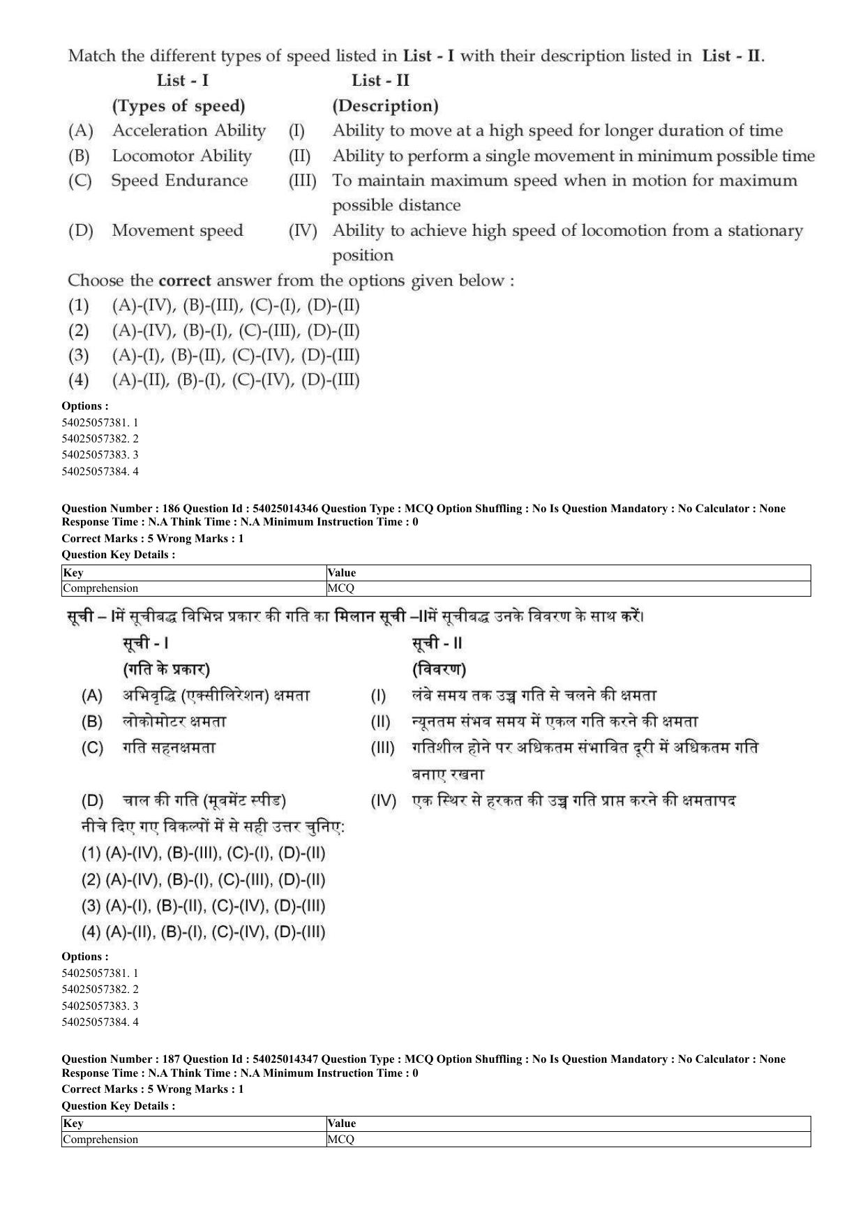 CUET 2023 Domestic Shift 2 Question Paper - 7 June 2023 - Page 153