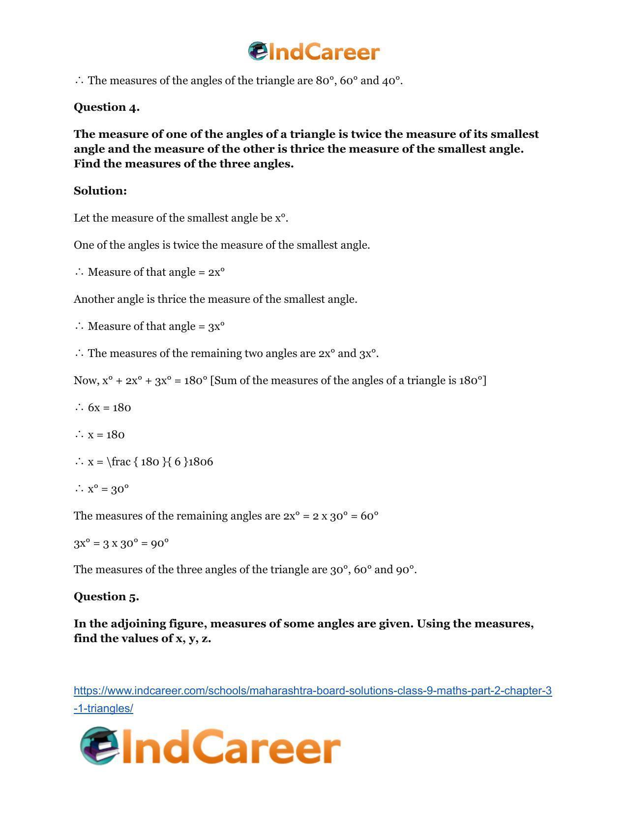 Maharashtra Board Solutions Class 9-Maths (Part 2): Chapter 3.1 ...