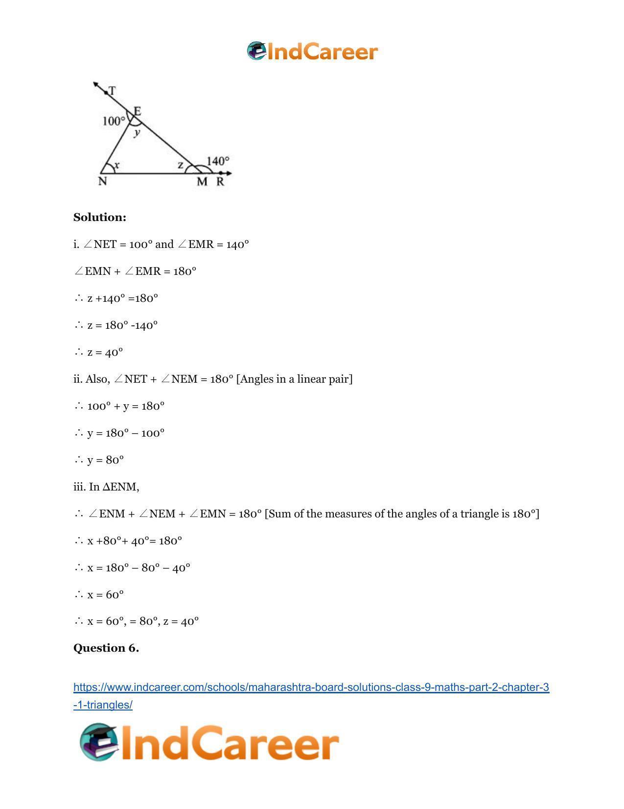 Maharashtra Board Solutions Class 9-Maths (Part 2): Chapter 3.1 ...