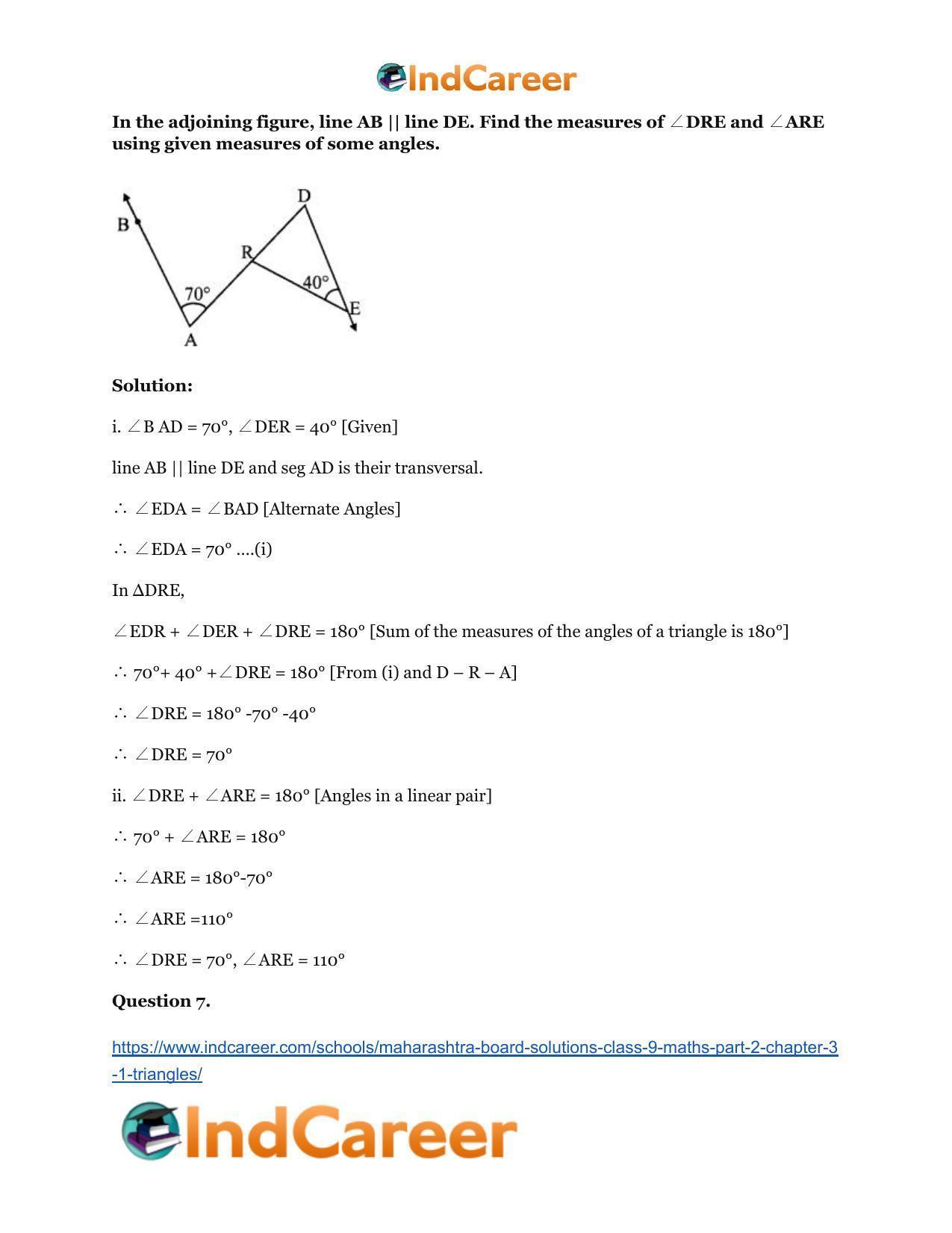 Maharashtra Board Solutions Class 9-Maths (Part 2): Chapter 3.1 ...