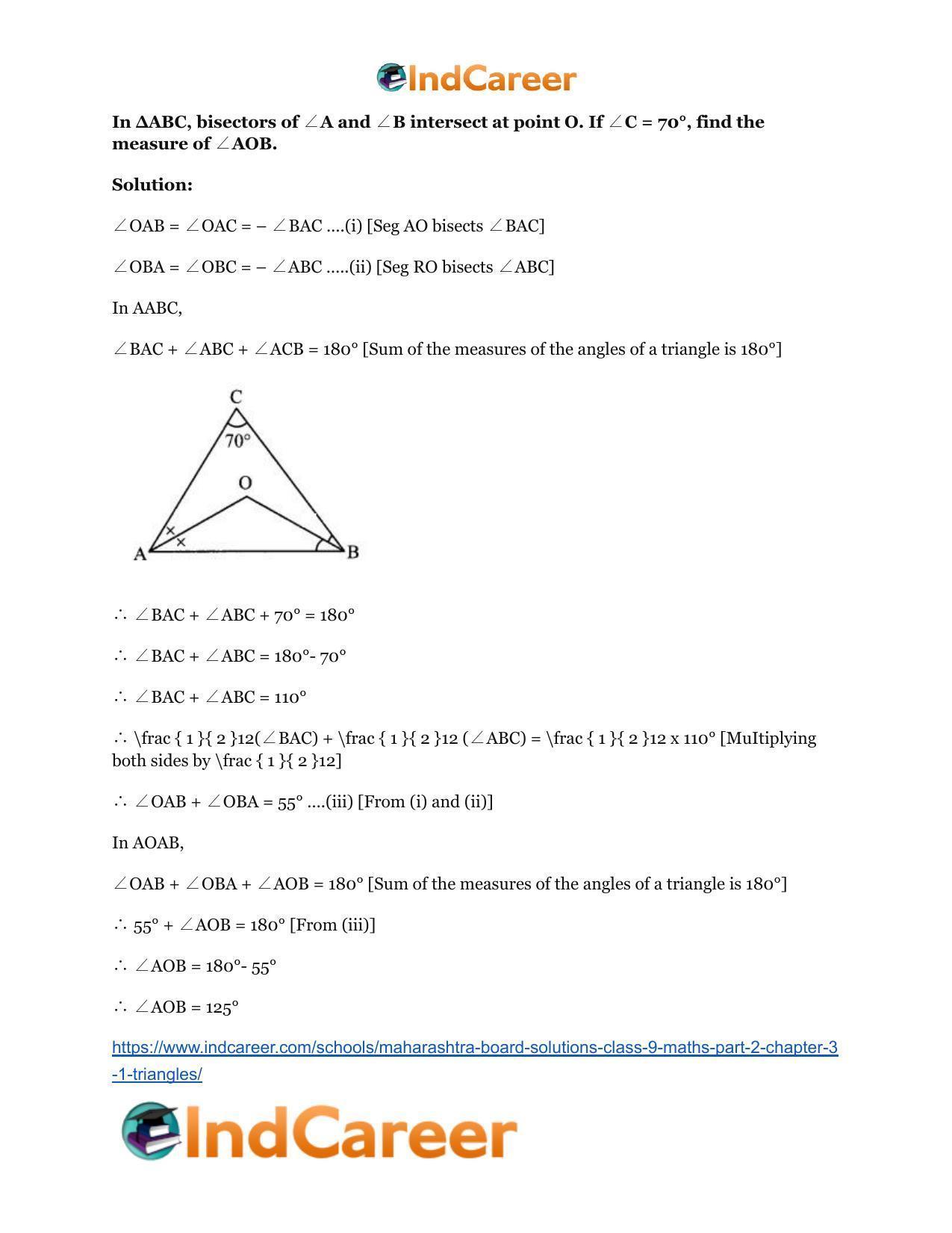 Maharashtra Board Solutions Class 9-Maths (Part 2): Chapter 3.1- Triangles - Page 7