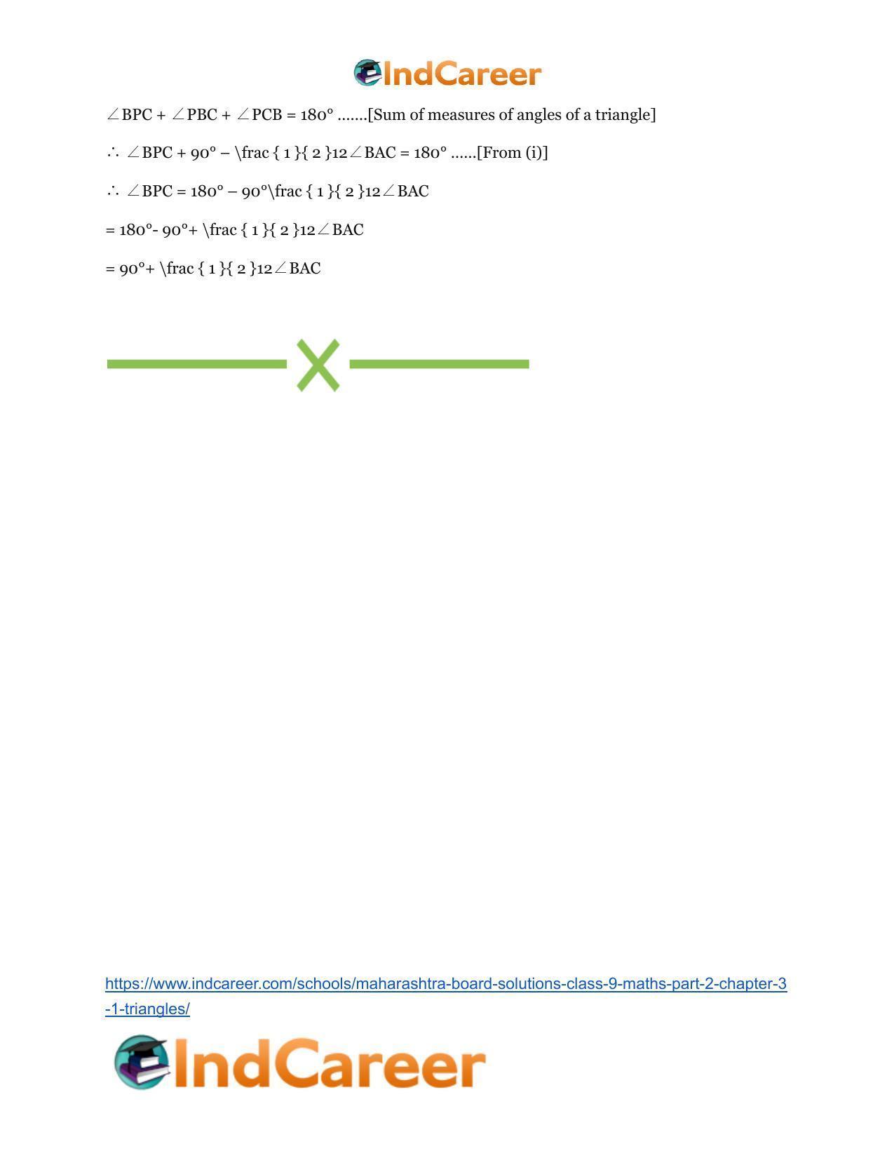 Maharashtra Board Solutions Class 9-Maths (Part 2): Chapter 3.1- Triangles - Page 14