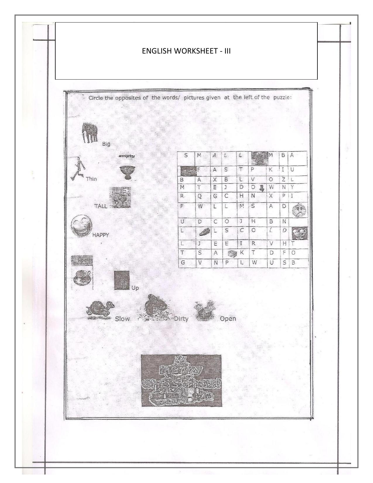 Worksheet for Class 2 English Revision Assignment 118 - Page 10