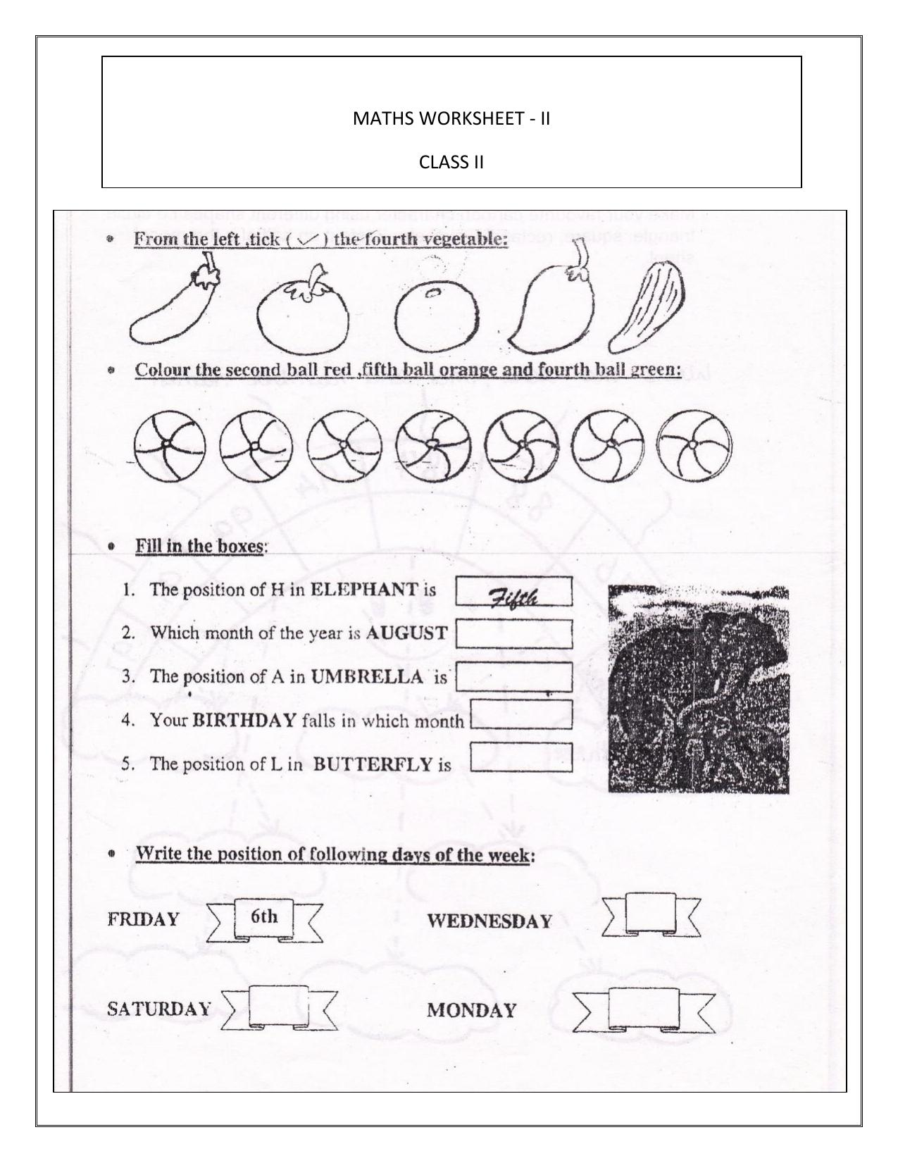 Worksheet for Class 2 English Revision Assignment 118 - Page 13