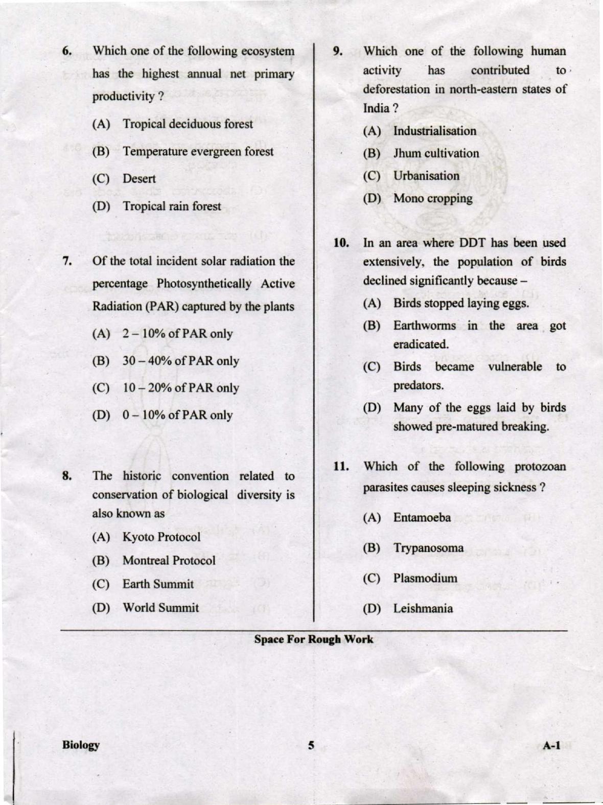 KCET Biology 2019 Question Papers - Page 5