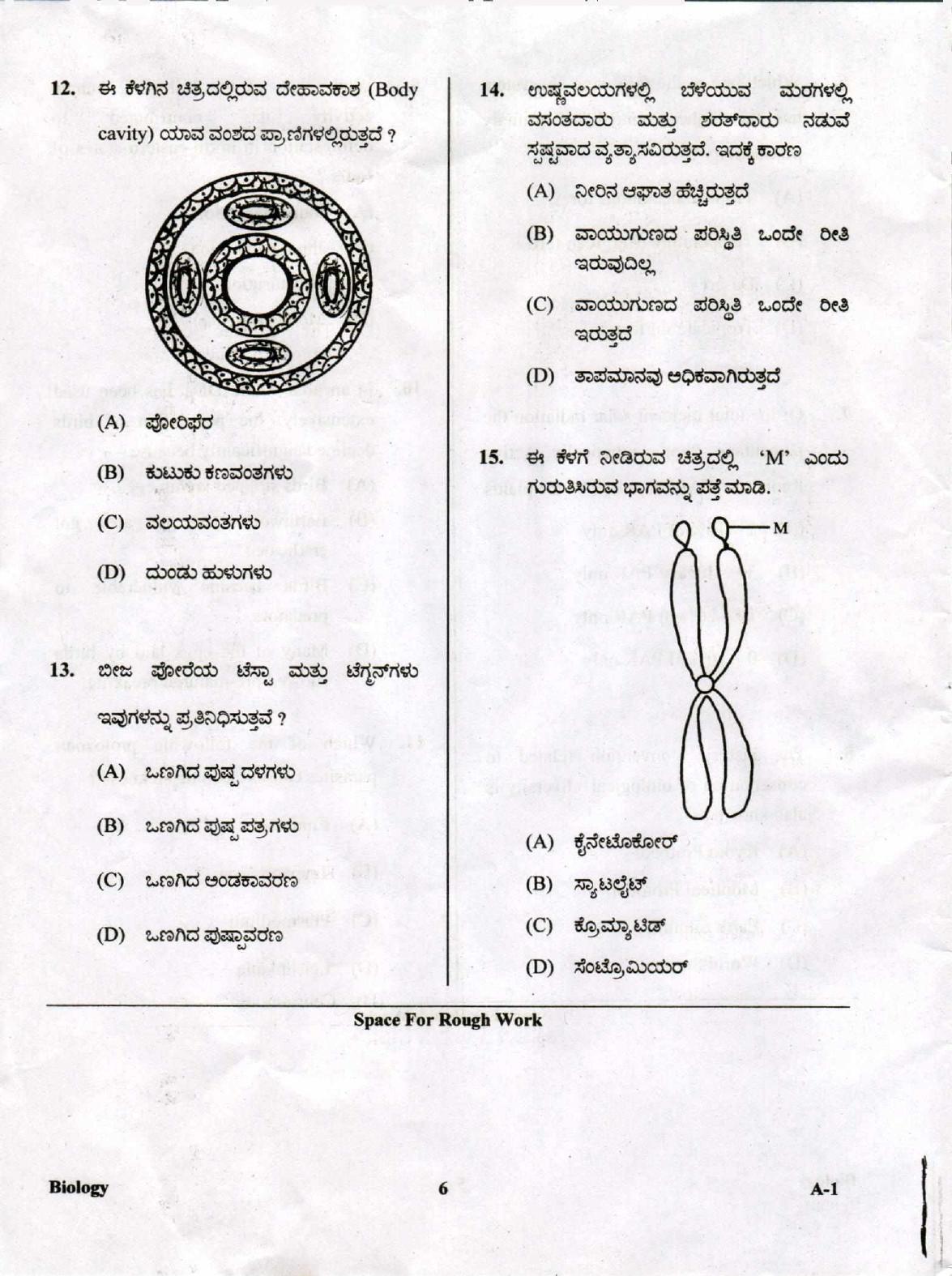 KCET Biology 2019 Question Papers - Page 6