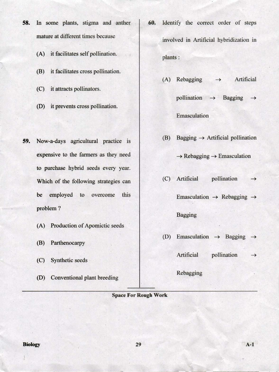 KCET Biology 2019 Question Papers - Page 29