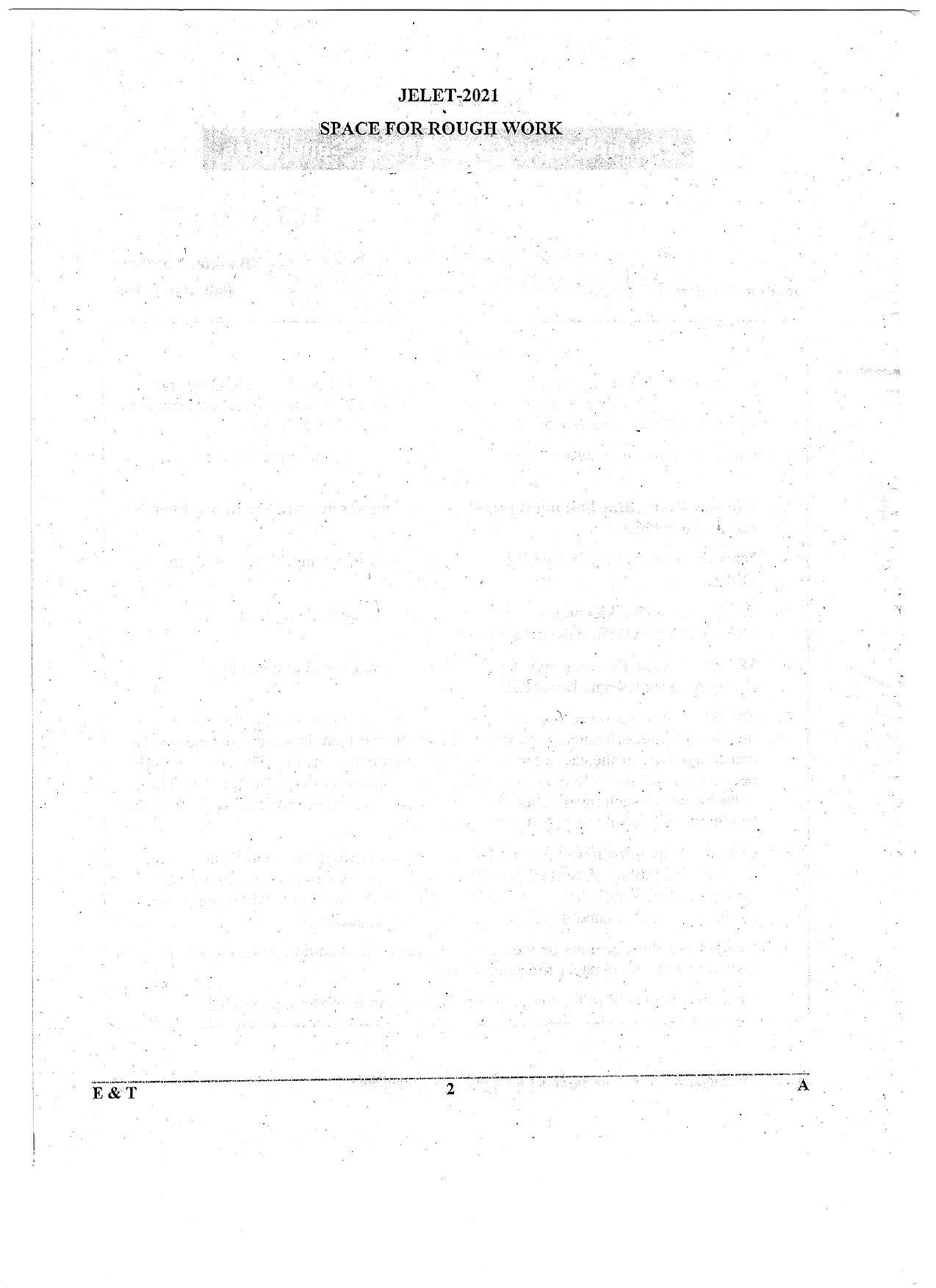 WBJEE  JELET 2021 ( Engg. & Tech.) - Page 2