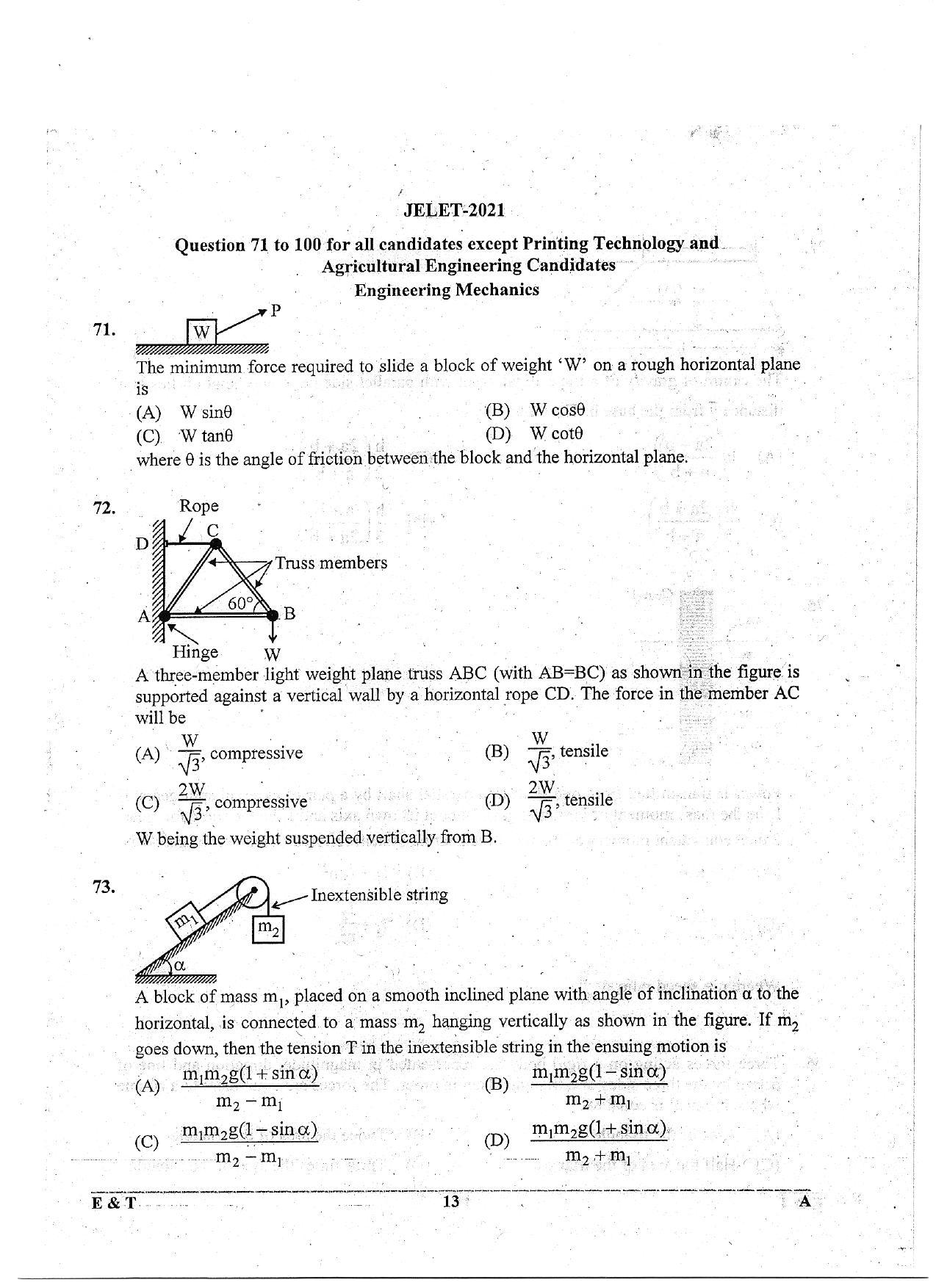 WBJEE  JELET 2021 ( Engg. & Tech.) - Page 13