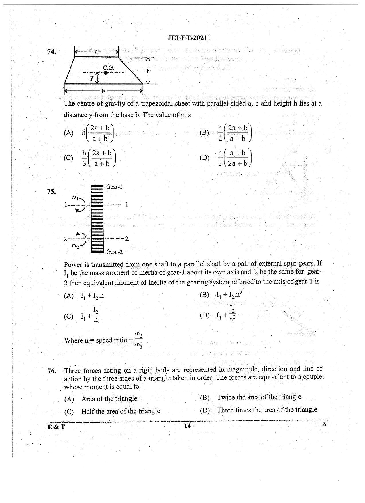 WBJEE  JELET 2021 ( Engg. & Tech.) - Page 14