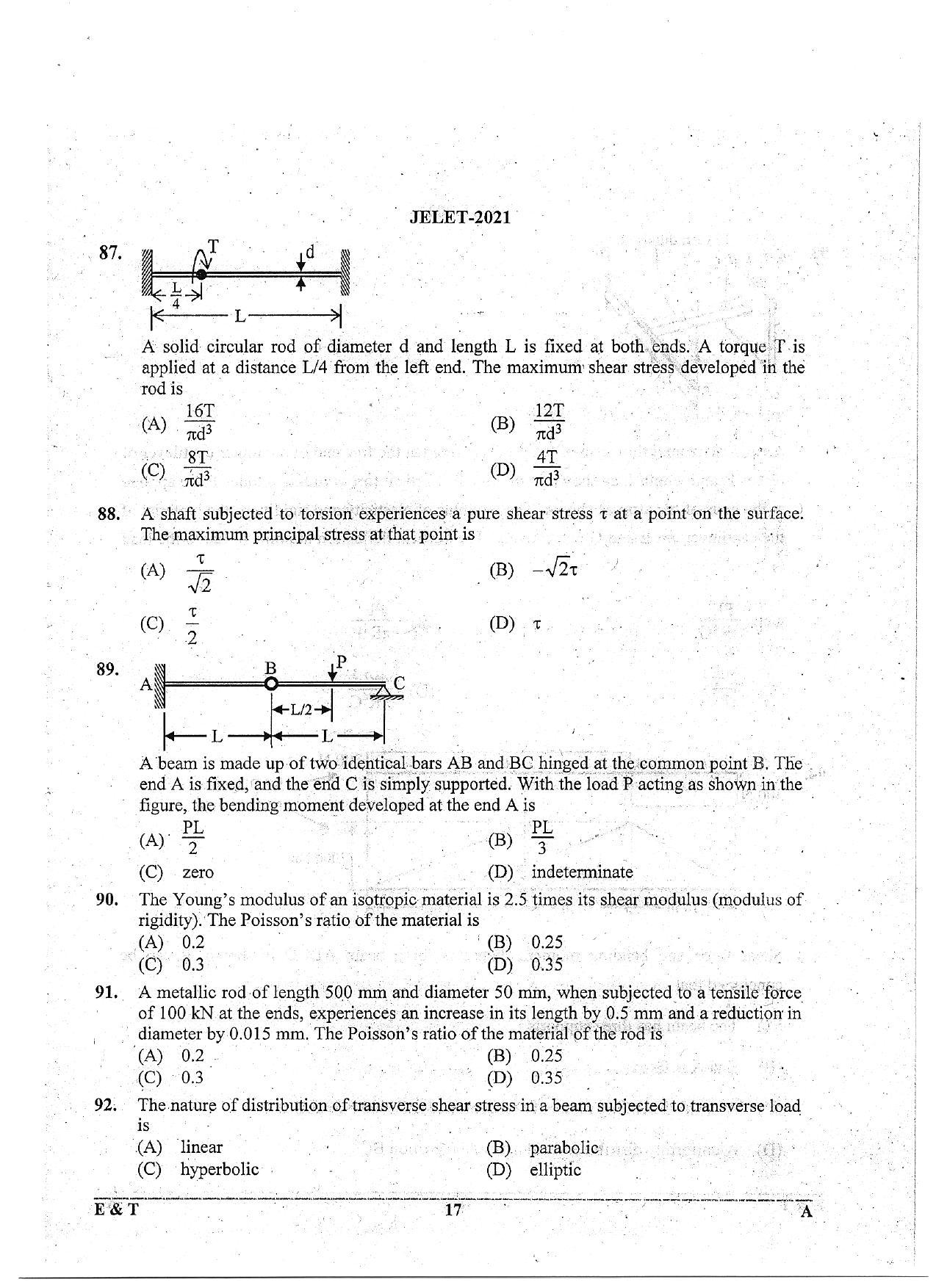 WBJEE  JELET 2021 ( Engg. & Tech.) - Page 17