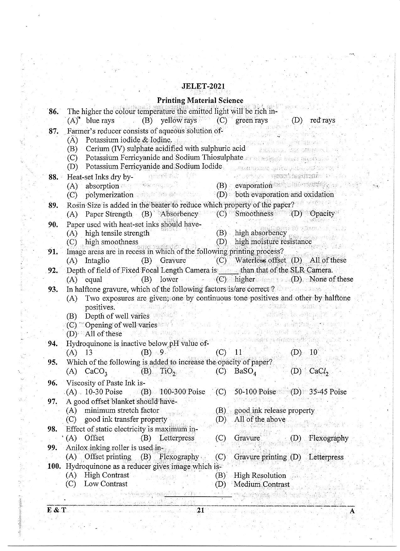WBJEE  JELET 2021 ( Engg. & Tech.) - Page 21