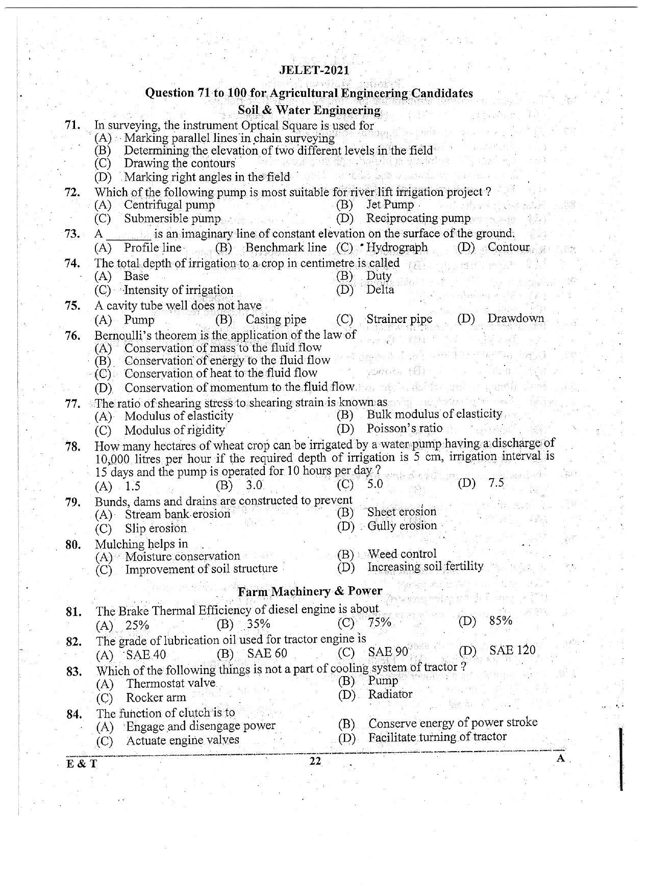 WBJEE  JELET 2021 ( Engg. & Tech.) - Page 22