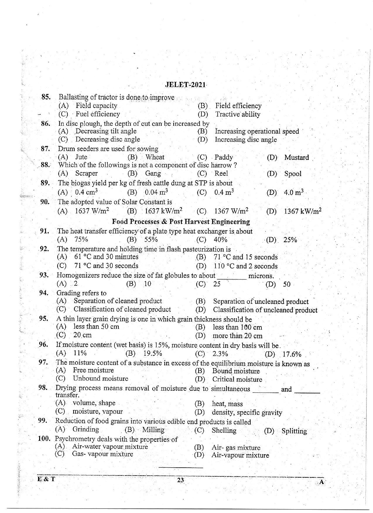 WBJEE  JELET 2021 ( Engg. & Tech.) - Page 23