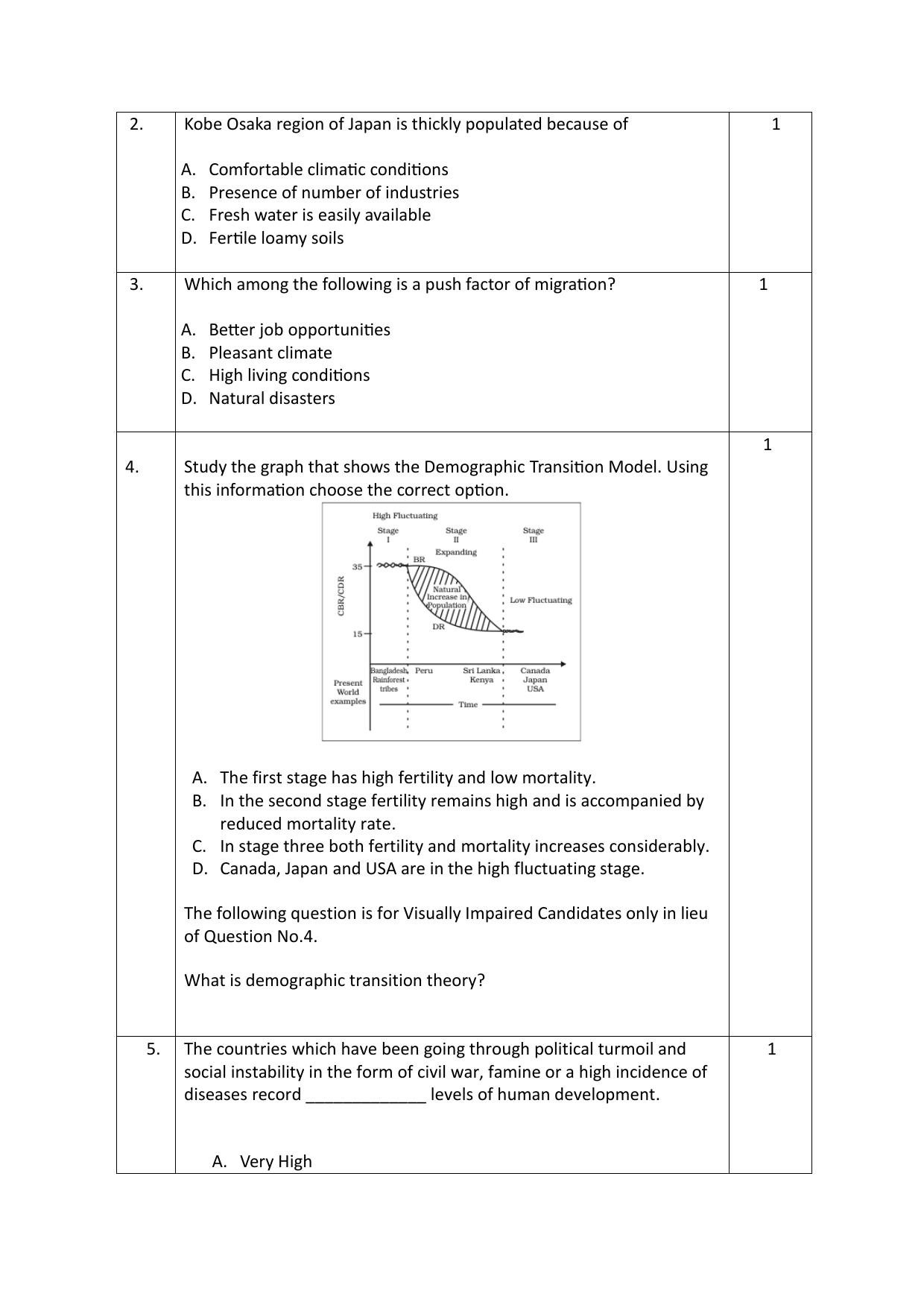 CBSE Class 12 Geography SET 2 Practice Questions 2023-24  - Page 2
