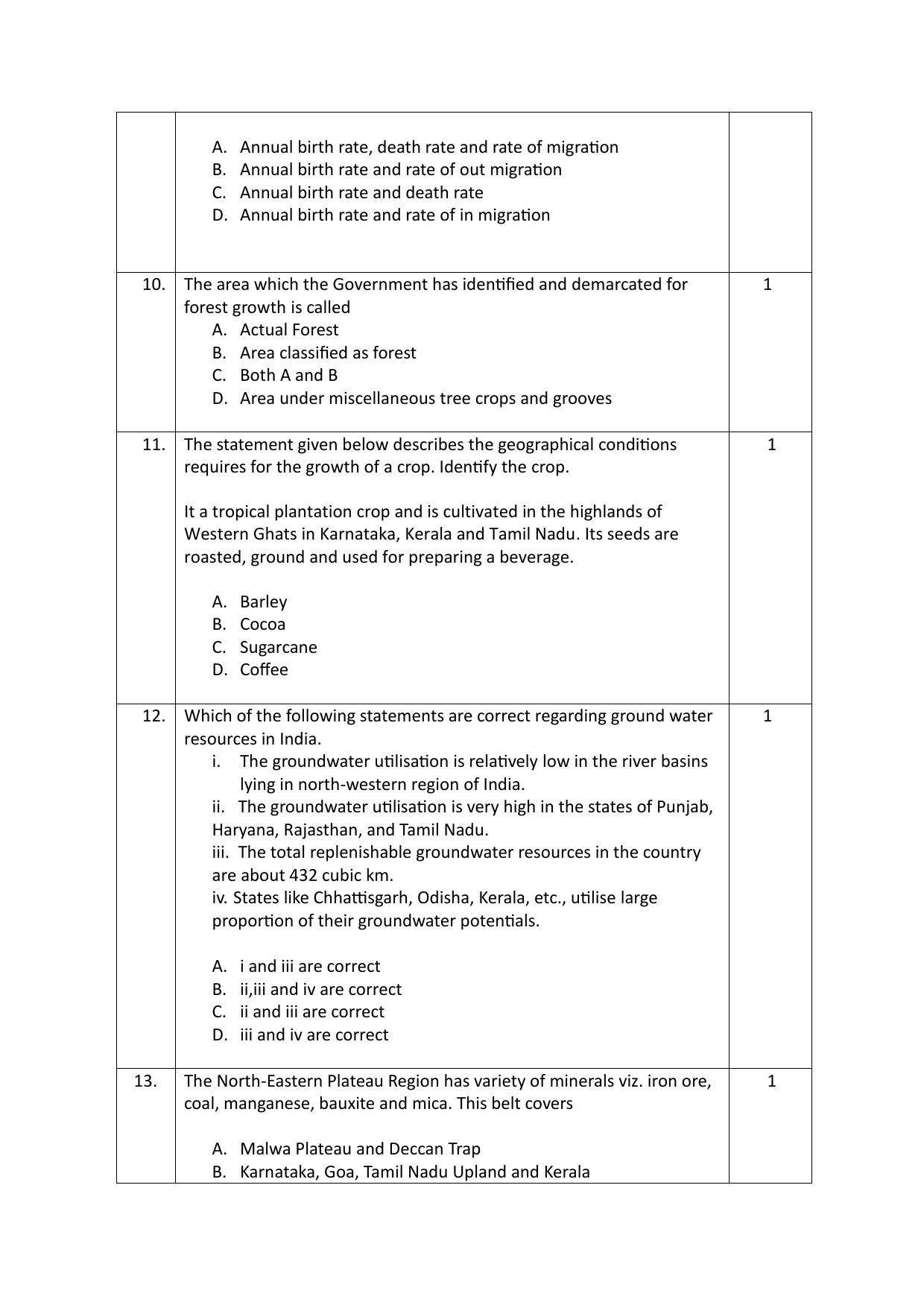 CBSE Class 12 Geography SET 2 Practice Questions 2023-24  - Page 4
