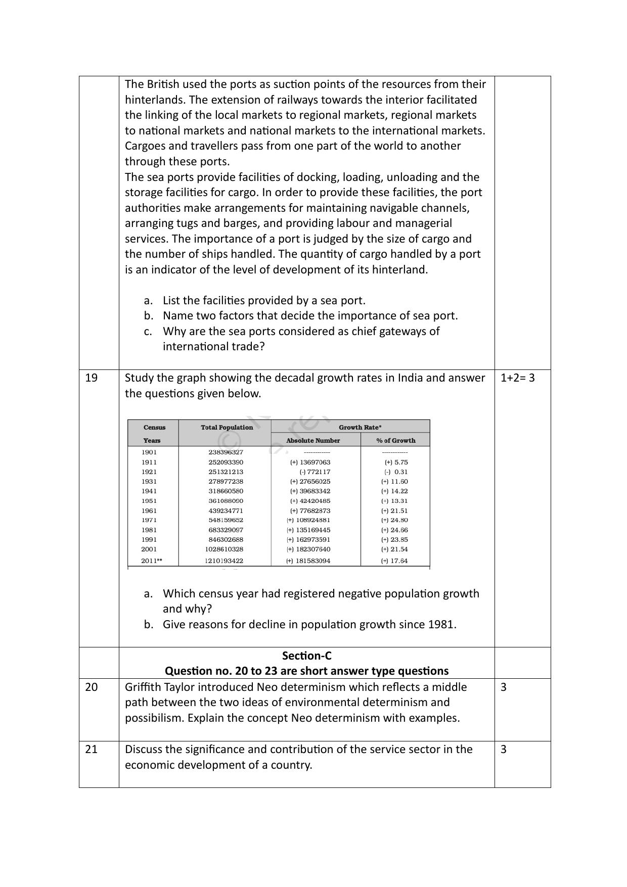 CBSE Class 12 Geography SET 2 Practice Questions 2023-24  - Page 6