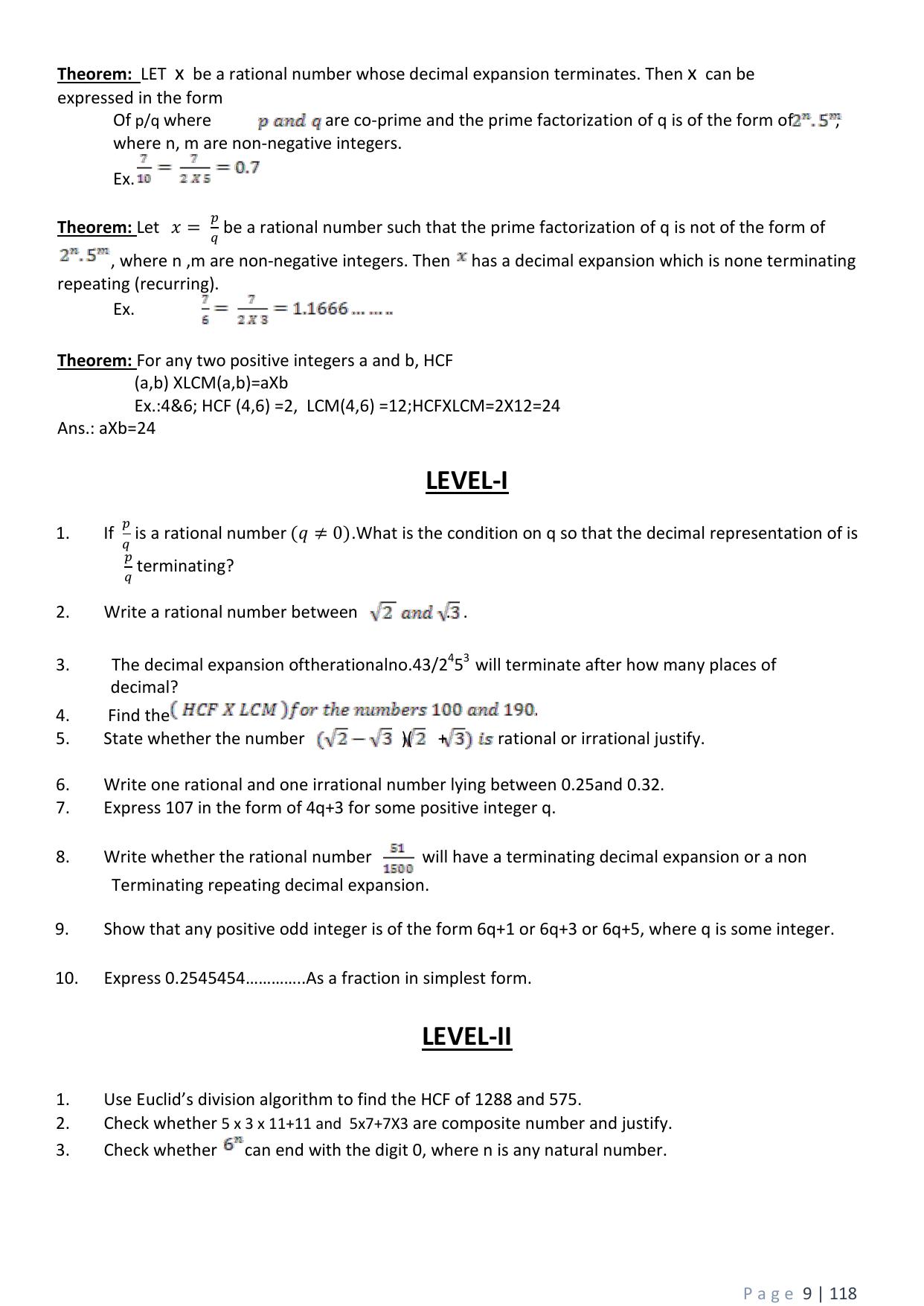 CBSE Worksheets for Class 10 Maths Real Numbers Assignment 7 - Page 2